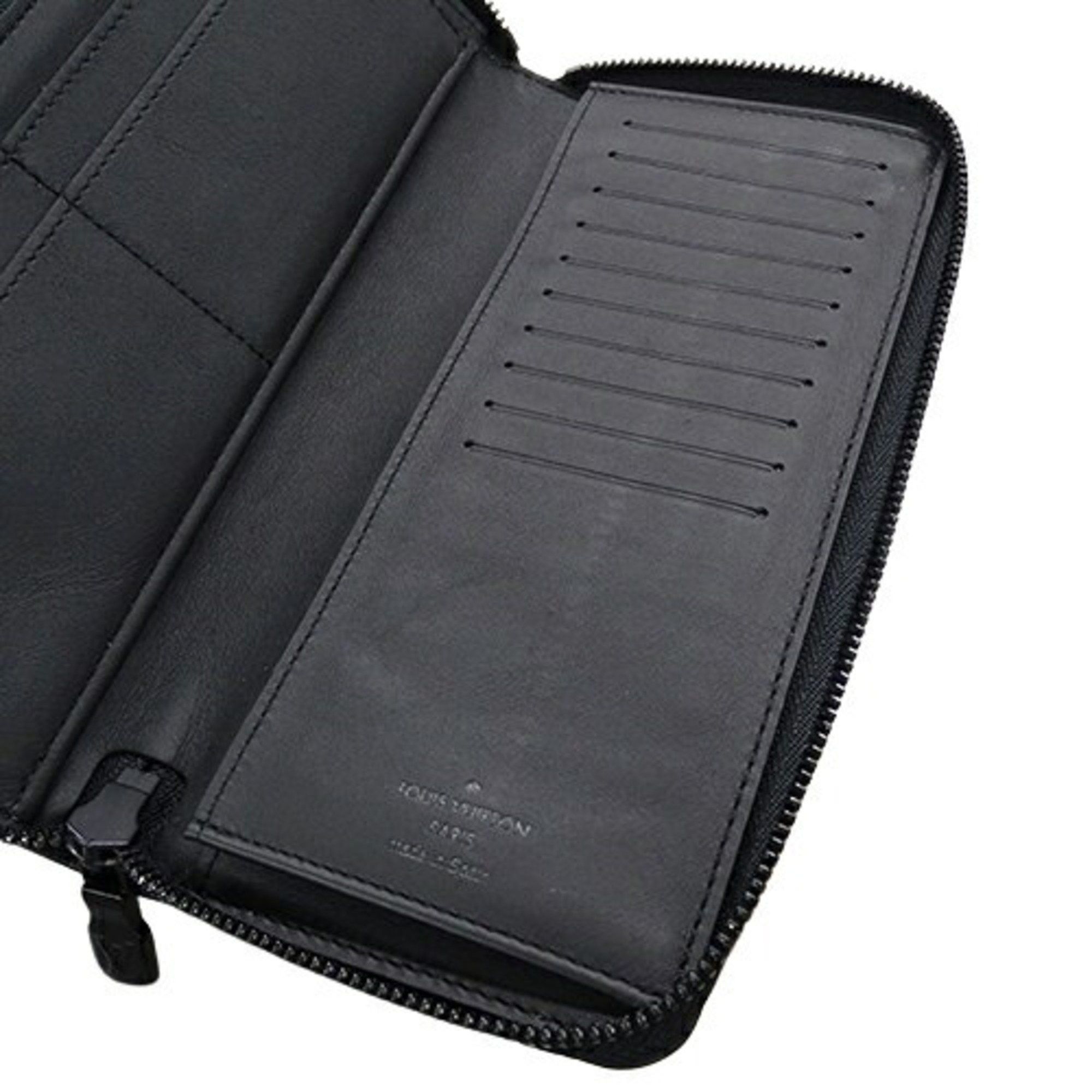 Louis Vuitton Louis Vuitton Wallet Monogram Shadow Men's Long Zippy Vertical Noir M62902 Black Round Size ONE SIZE - 13 Thumbnail