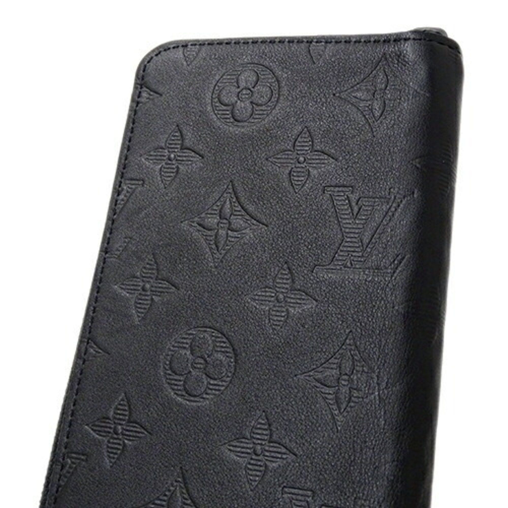 Louis Vuitton Louis Vuitton Wallet Monogram Shadow Men's Long Zippy Vertical Noir M62902 Black Round Size ONE SIZE - 10 Thumbnail