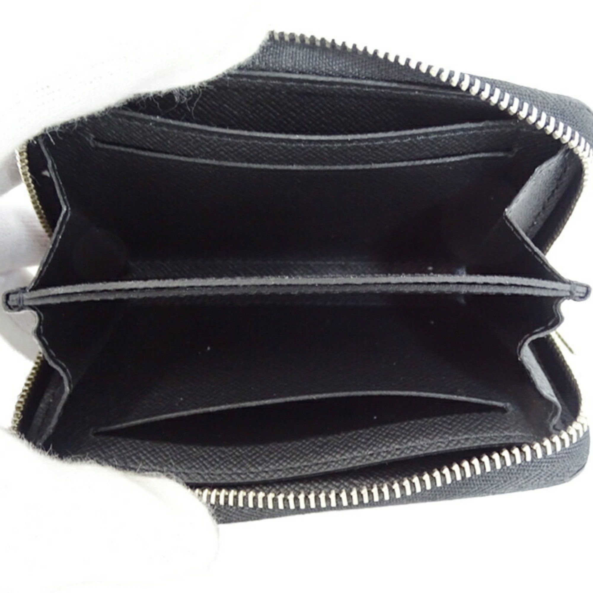 Louis Vuitton Louis Vuitton Taiga Card Case Men's Zipper Coin Purse Ardoise Black M30511 Round Compact LV Size ONE SIZE - 5 Thumbnail