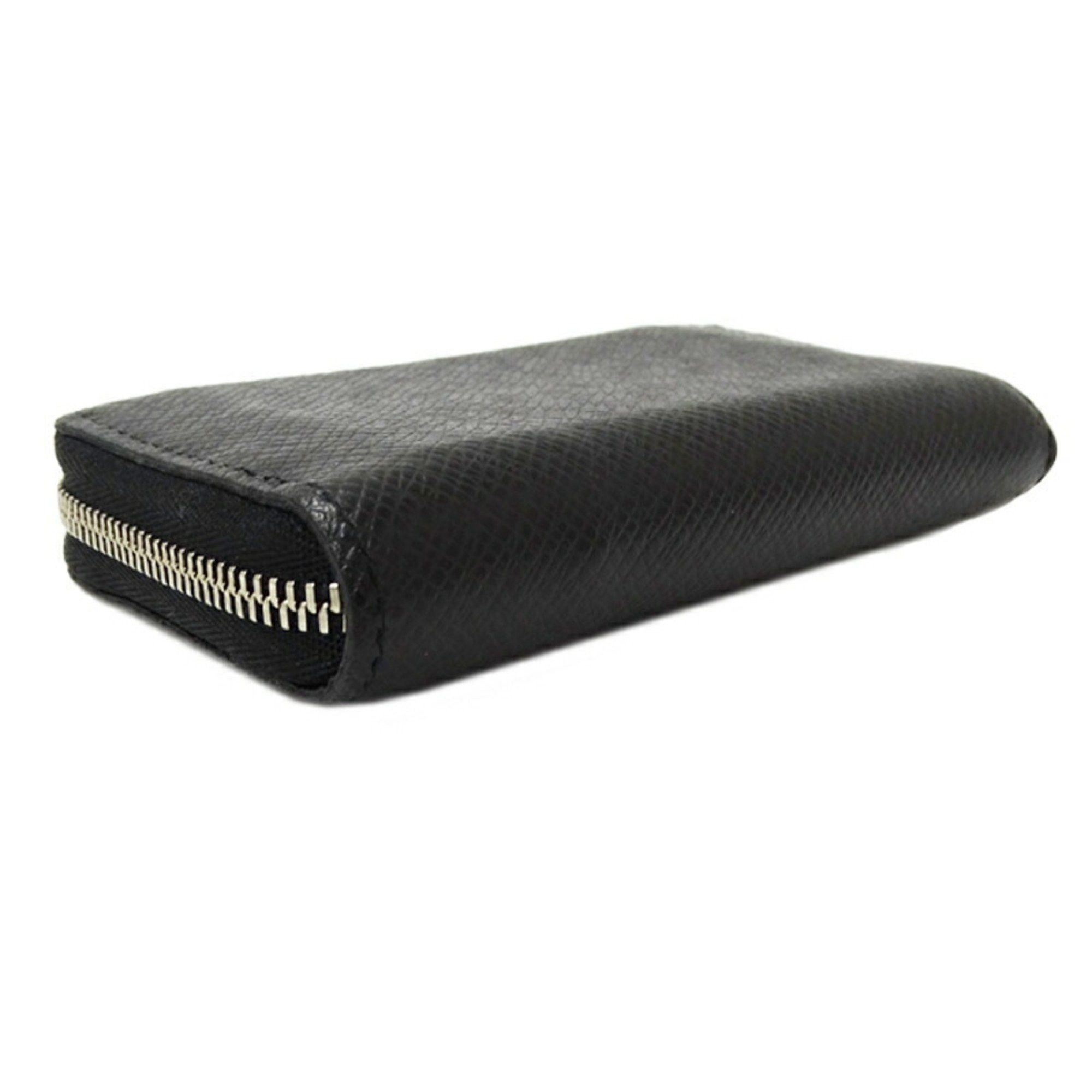 Louis Vuitton Louis Vuitton Taiga Card Case Men's Zipper Coin Purse Ardoise Black M30511 Round Compact LV Size ONE SIZE - 4 Thumbnail