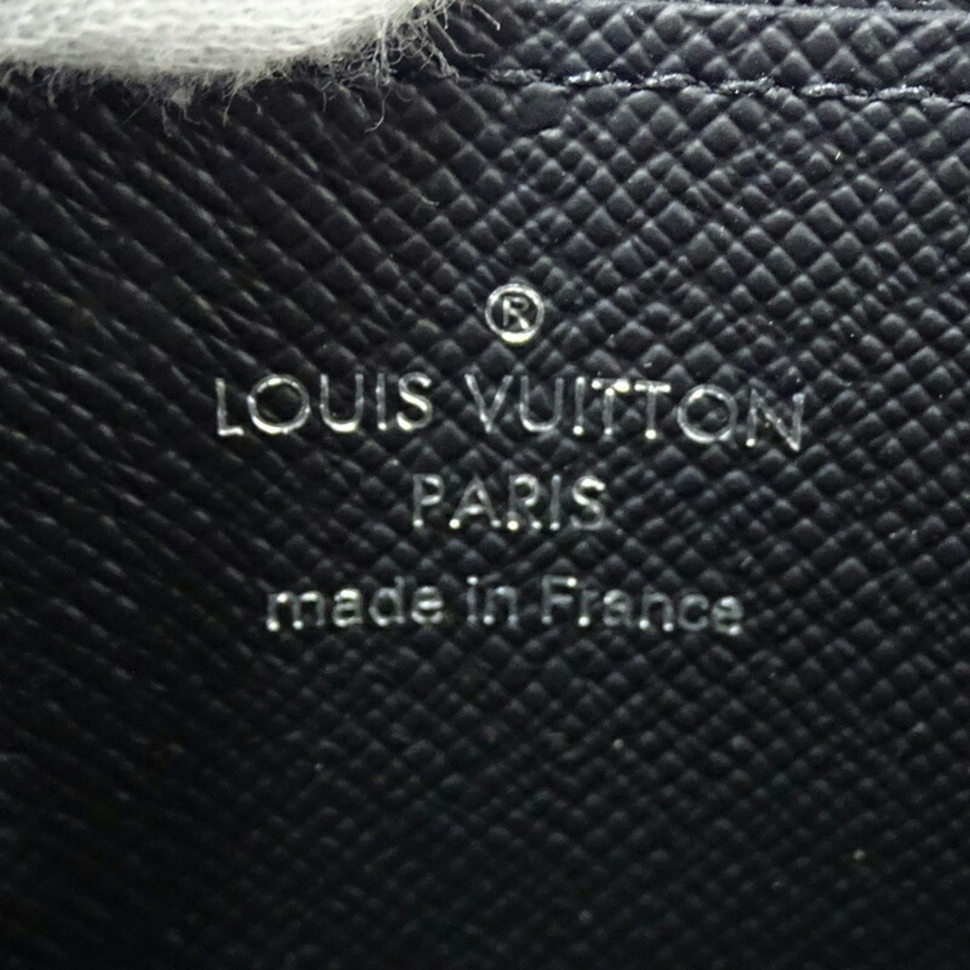 Louis Vuitton Louis Vuitton Taiga Card Case Men's Zipper Coin Purse Ardoise Black M30511 Round Compact LV Size ONE SIZE - 6 Thumbnail