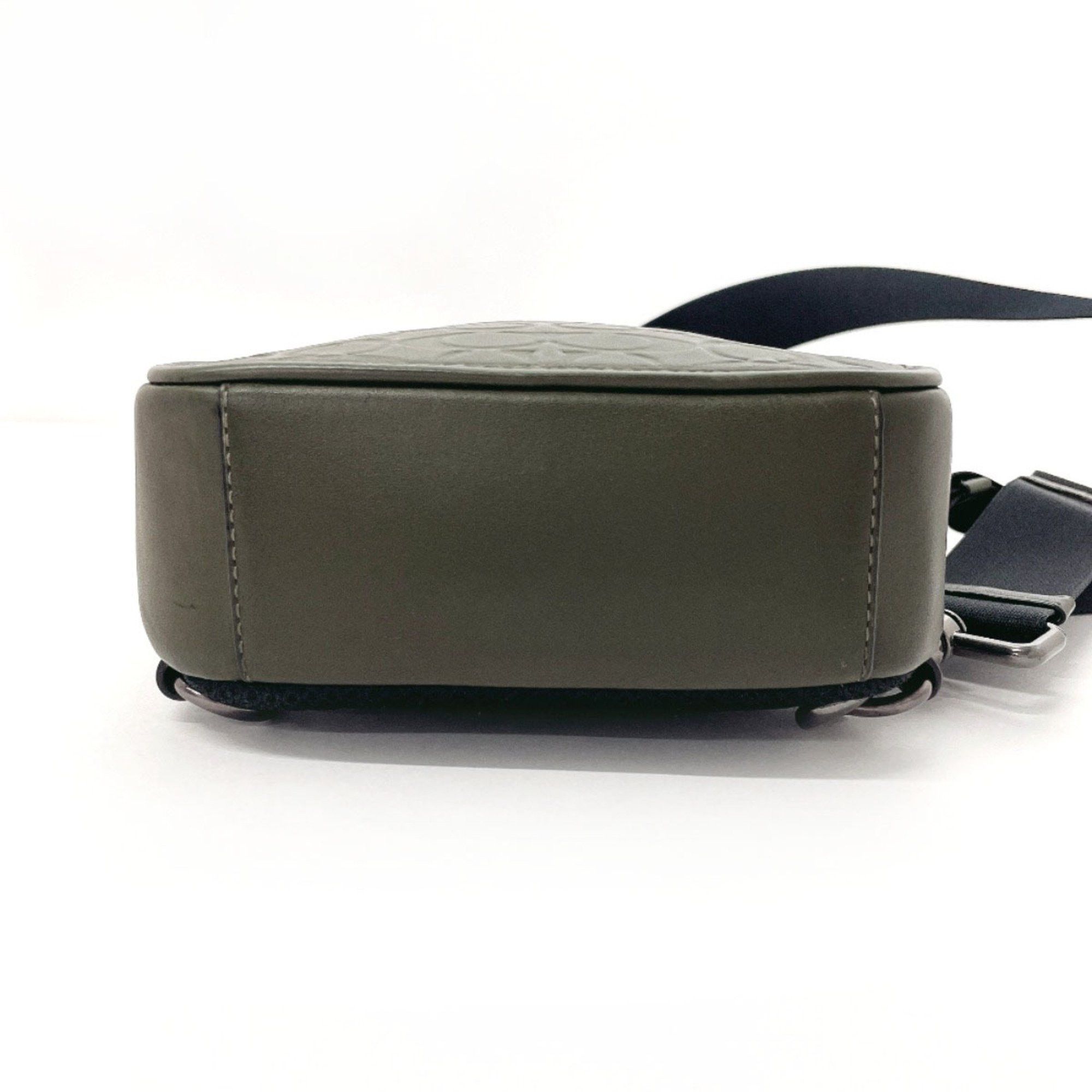 Coach COACH Signature Sullivan Pack C9869 Body Bag Leather Khaki Men's Size ONE SIZE - 4 Thumbnail