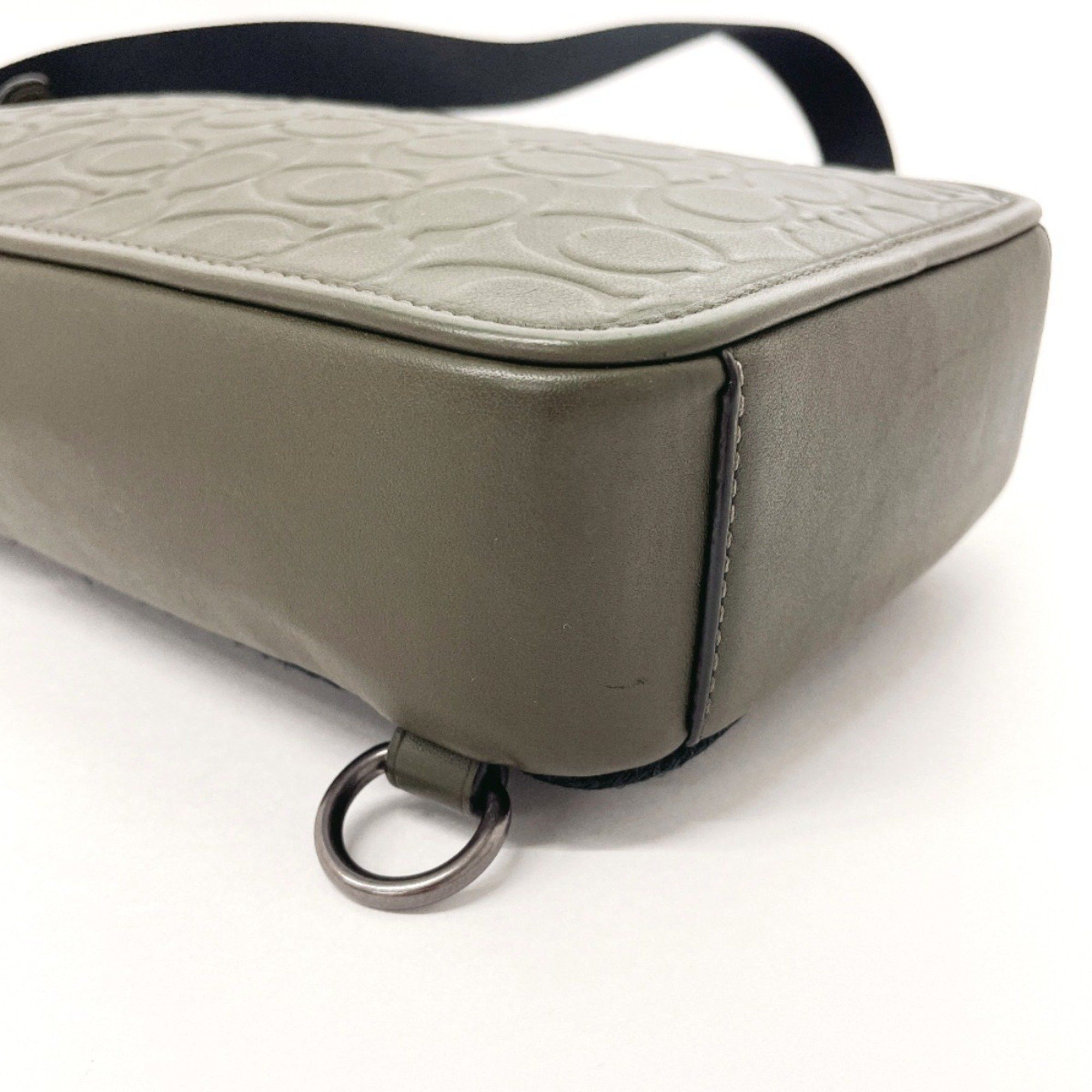 Coach COACH Signature Sullivan Pack C9869 Body Bag Leather Khaki Men's Size ONE SIZE - 6 Thumbnail