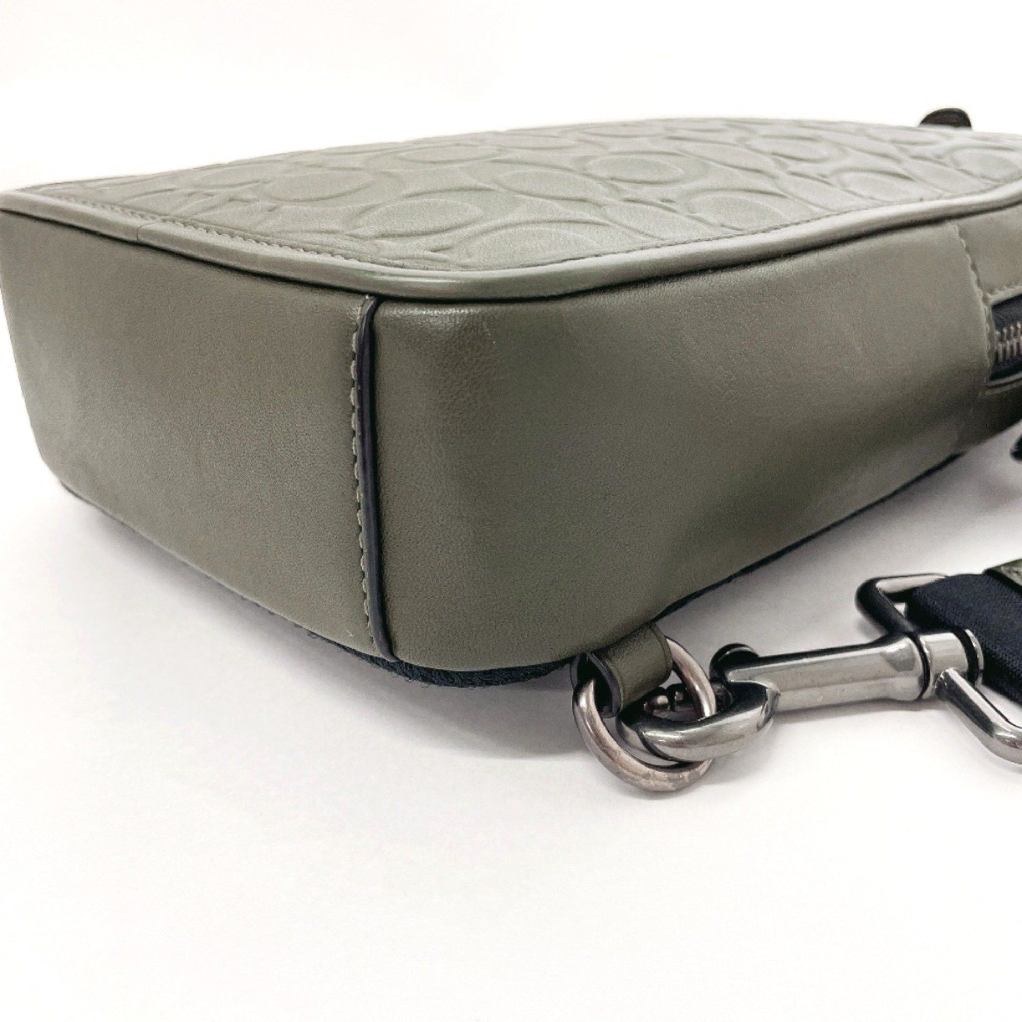 Coach COACH Signature Sullivan Pack C9869 Body Bag Leather Khaki Men's Size ONE SIZE - 5 Thumbnail