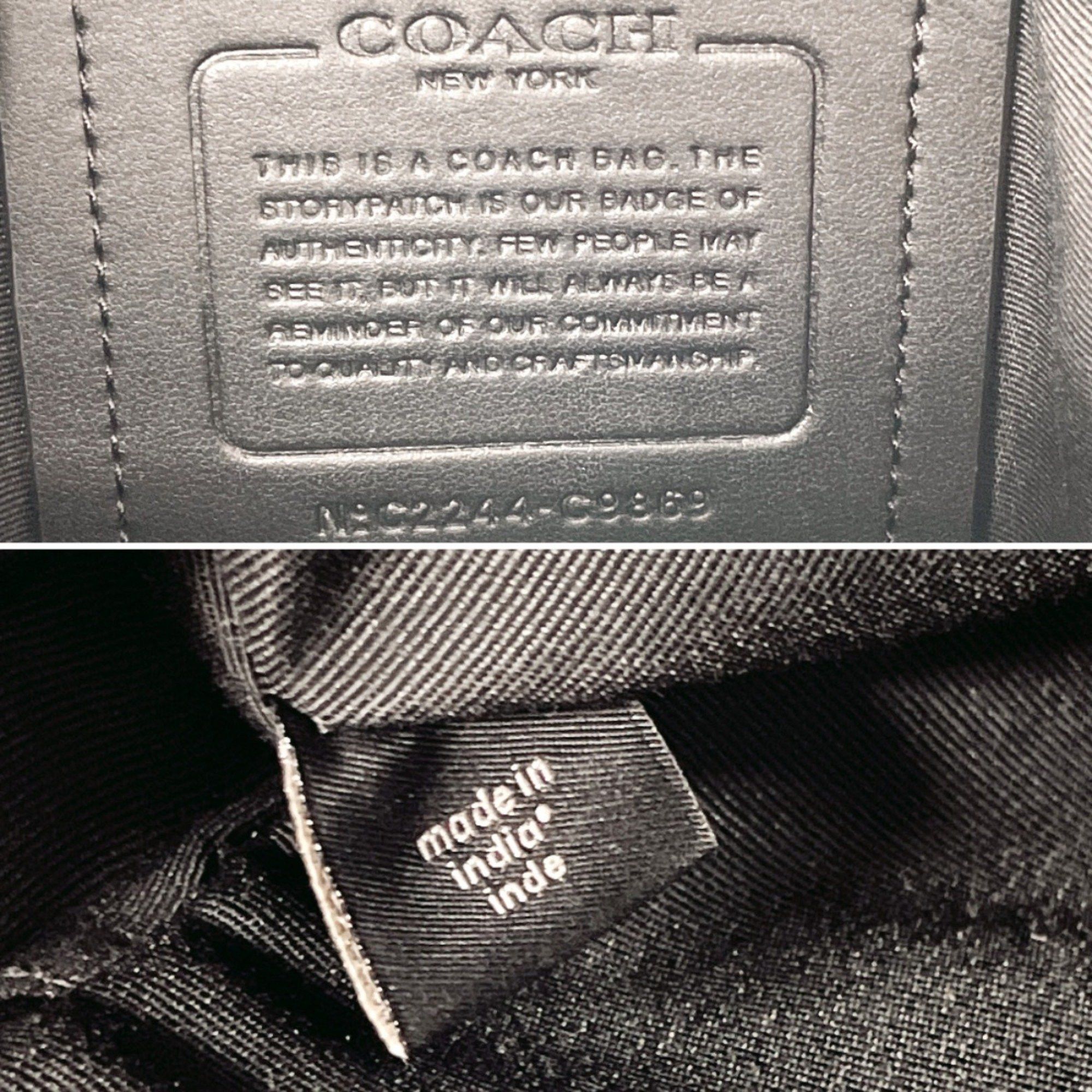 Coach COACH Signature Sullivan Pack C9869 Body Bag Leather Khaki Men's Size ONE SIZE - 10 Thumbnail