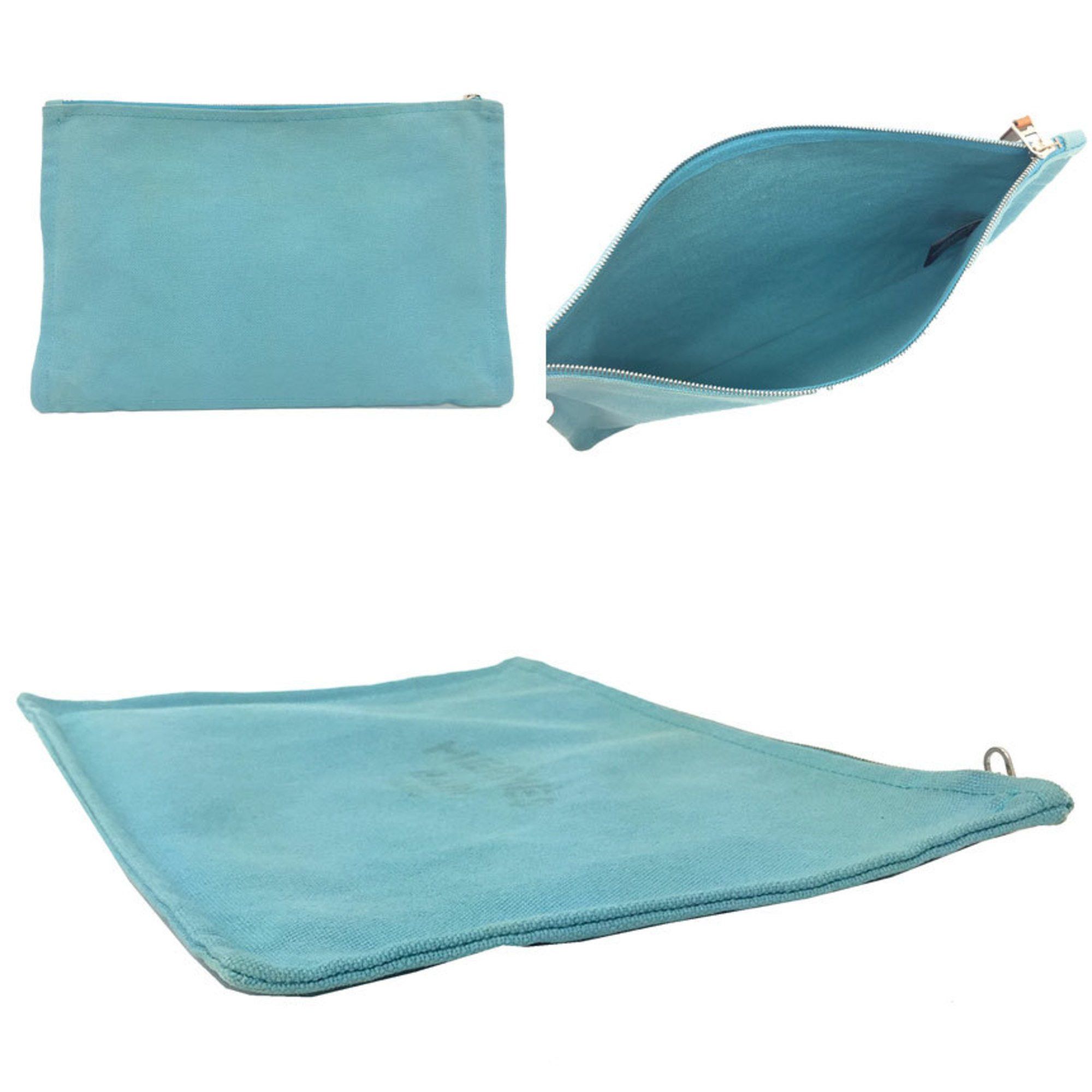 Hermes Hermes Yachting GM Flat Pouch Multi Canvas Blue Horizon Bleu Men's Women's Bag Size ONE SIZE - 2 Thumbnail