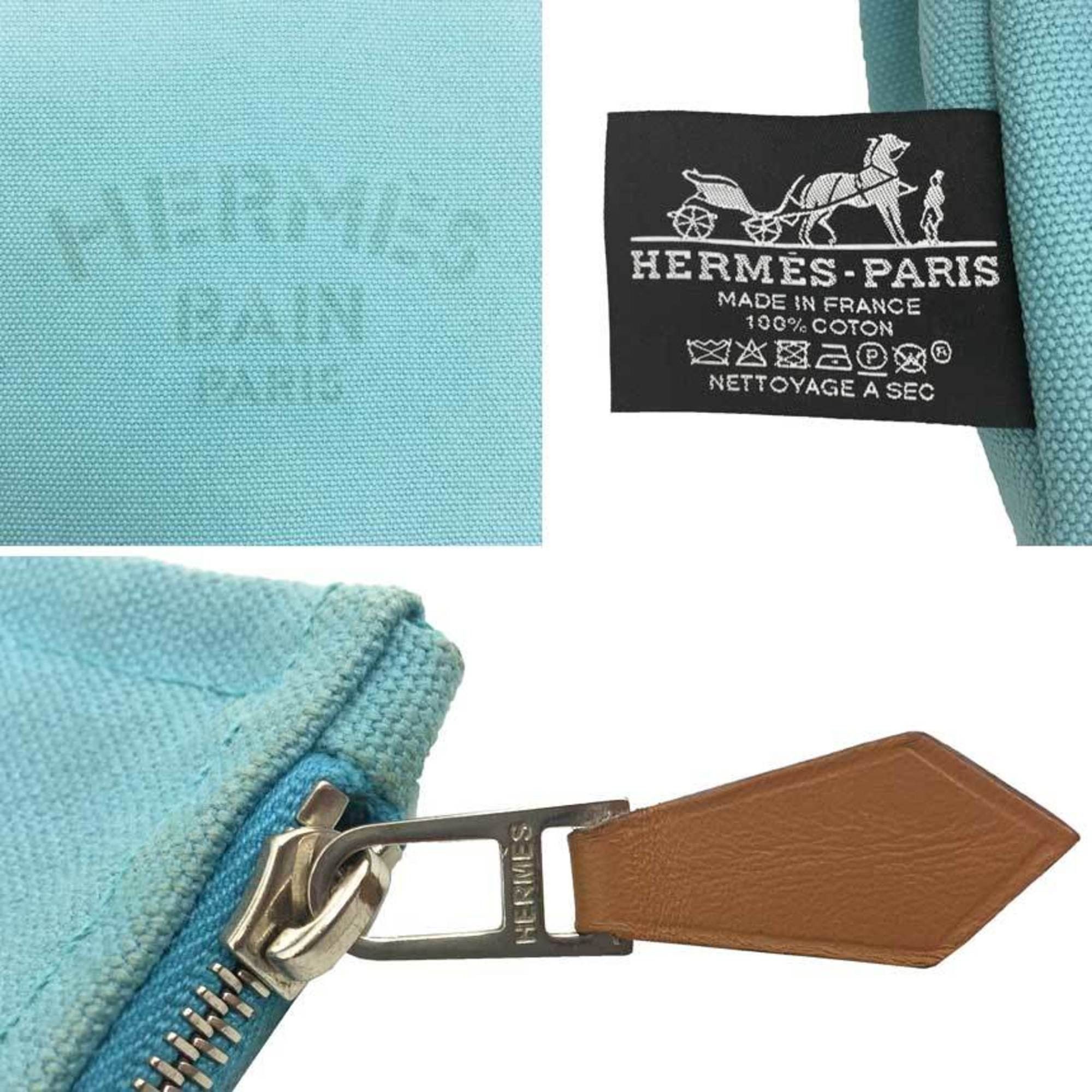 Hermes Hermes Yachting GM Flat Pouch Multi Canvas Blue Horizon Bleu Men's Women's Bag Size ONE SIZE - 3 Thumbnail
