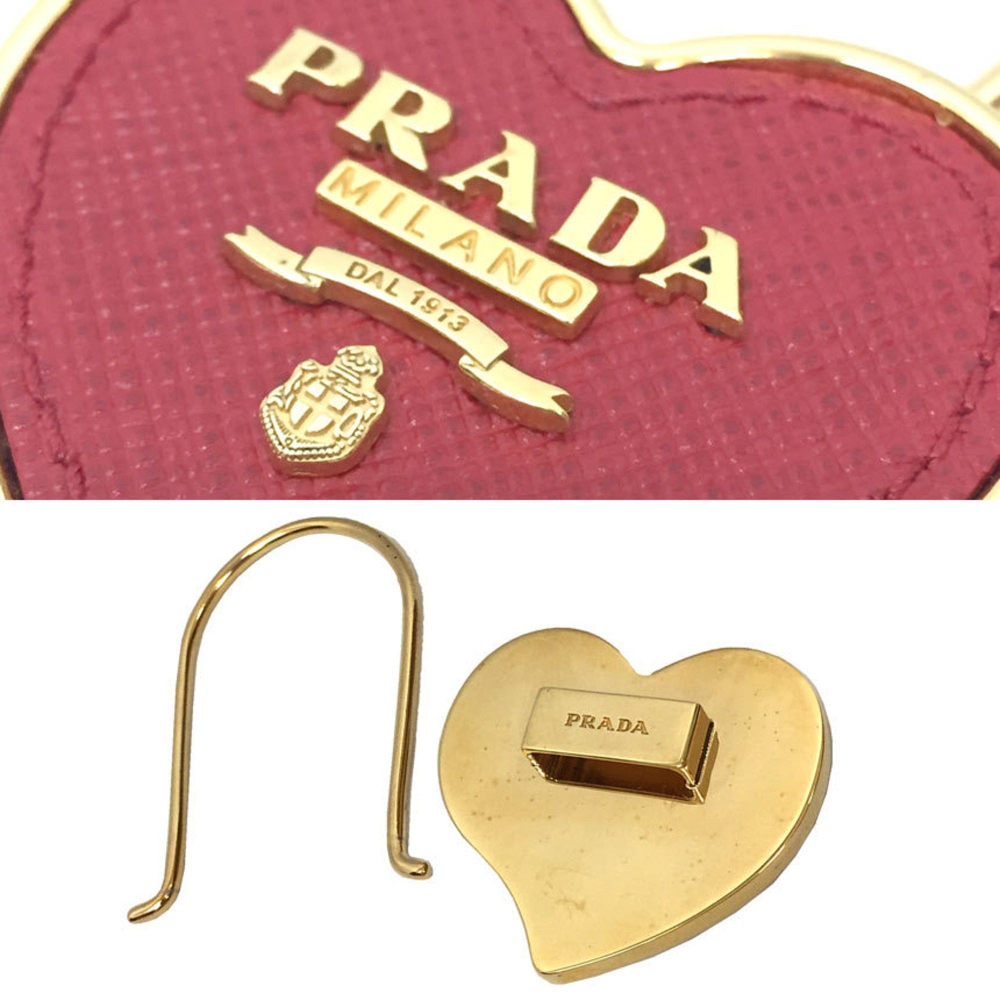 Prada Prada Heart Key Ring Holder Gold x Rose Size ONE SIZE - 3 Thumbnail