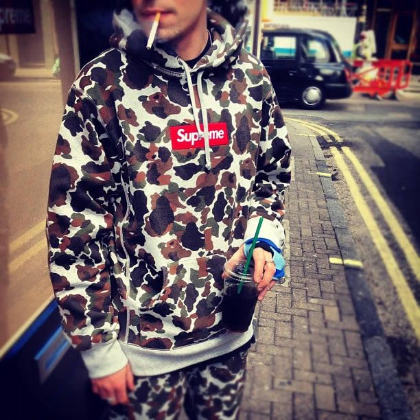 Supreme Camo Box logo Hoodie 