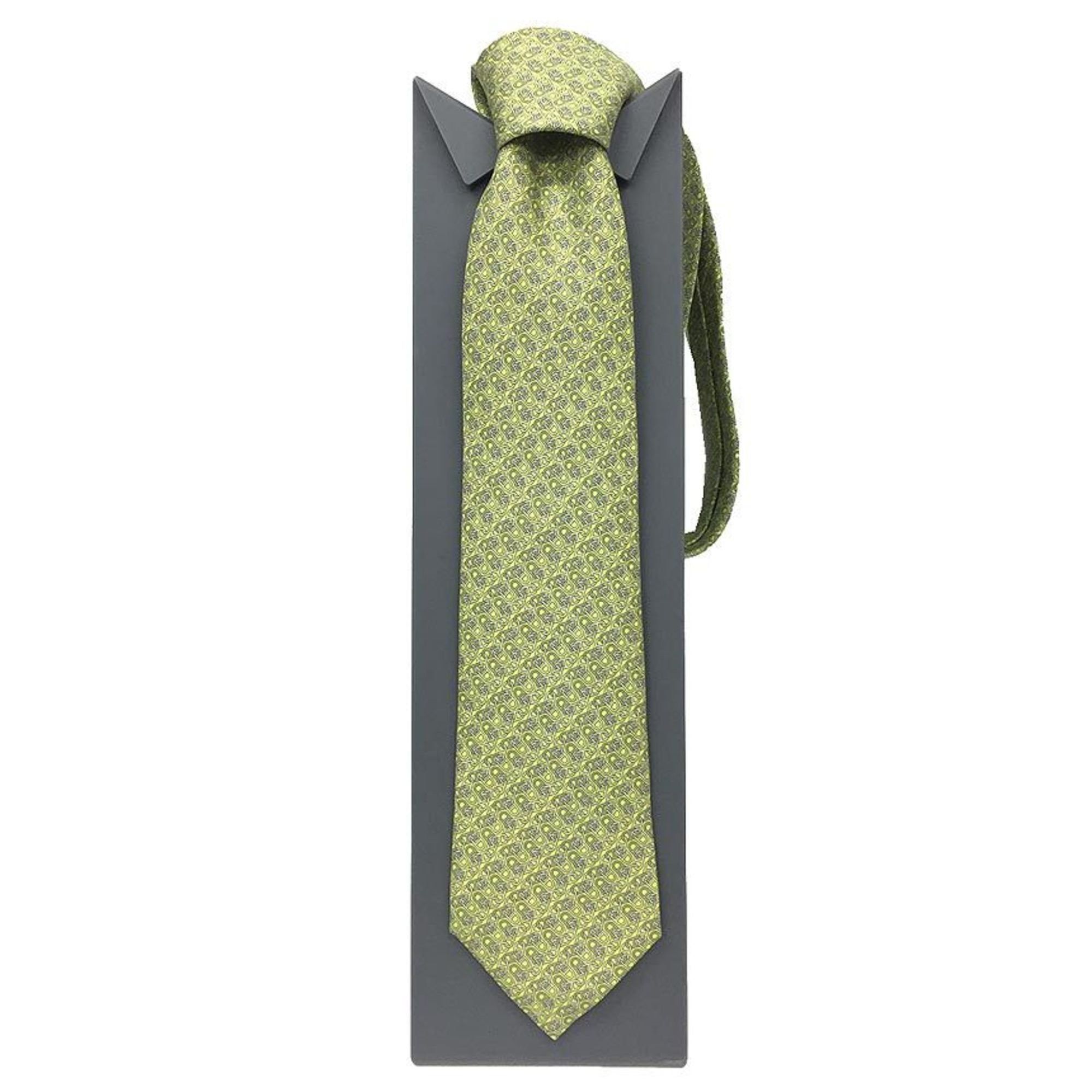 Hermes Hermes tie ENTREMELESS 100% silk green men's Size ONE SIZE - 2 Thumbnail