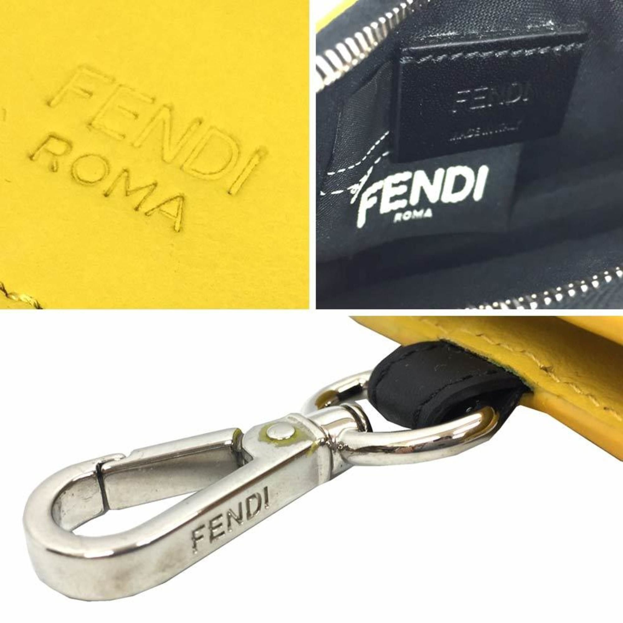 Fendi FENDI Eyes Coin Case, Purse, 7M0251A2FG, Leather, Yellow, Wallet Size ONE SIZE - 3 Thumbnail