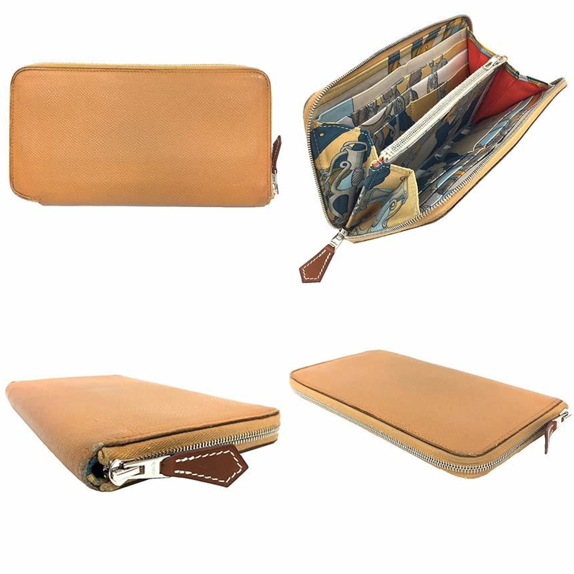 Hermes HERMES Azap Silkin Wallet Long Round Della Cavalleria Brown Hermes Size ONE SIZE - 2 Thumbnail