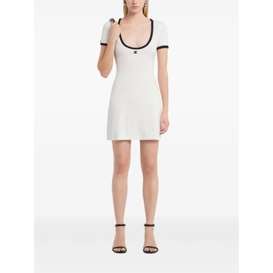 Courreges COURREGES Women Dresses 225JRO600JS 0203 0098 WHITE Size S / US 4 / IT 40 - 5 Thumbnail