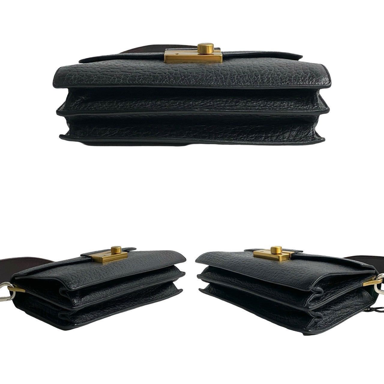 Prada Prada Shoulder Bag Black Leather Size ONE SIZE - 6 Thumbnail
