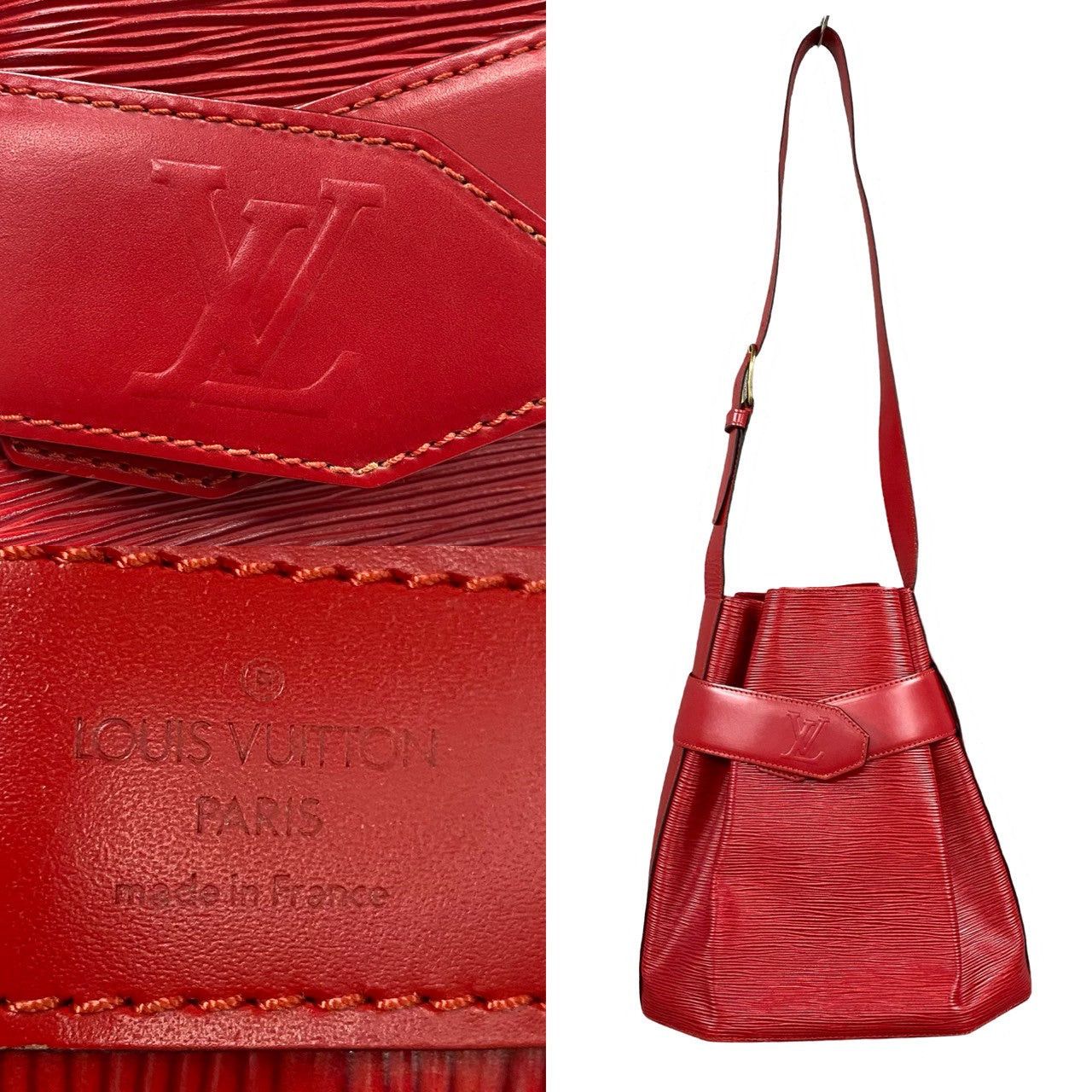 Louis Vuitton Louis Vuitton Shoulder Bag Red Leather Size ONE SIZE - 3 Thumbnail