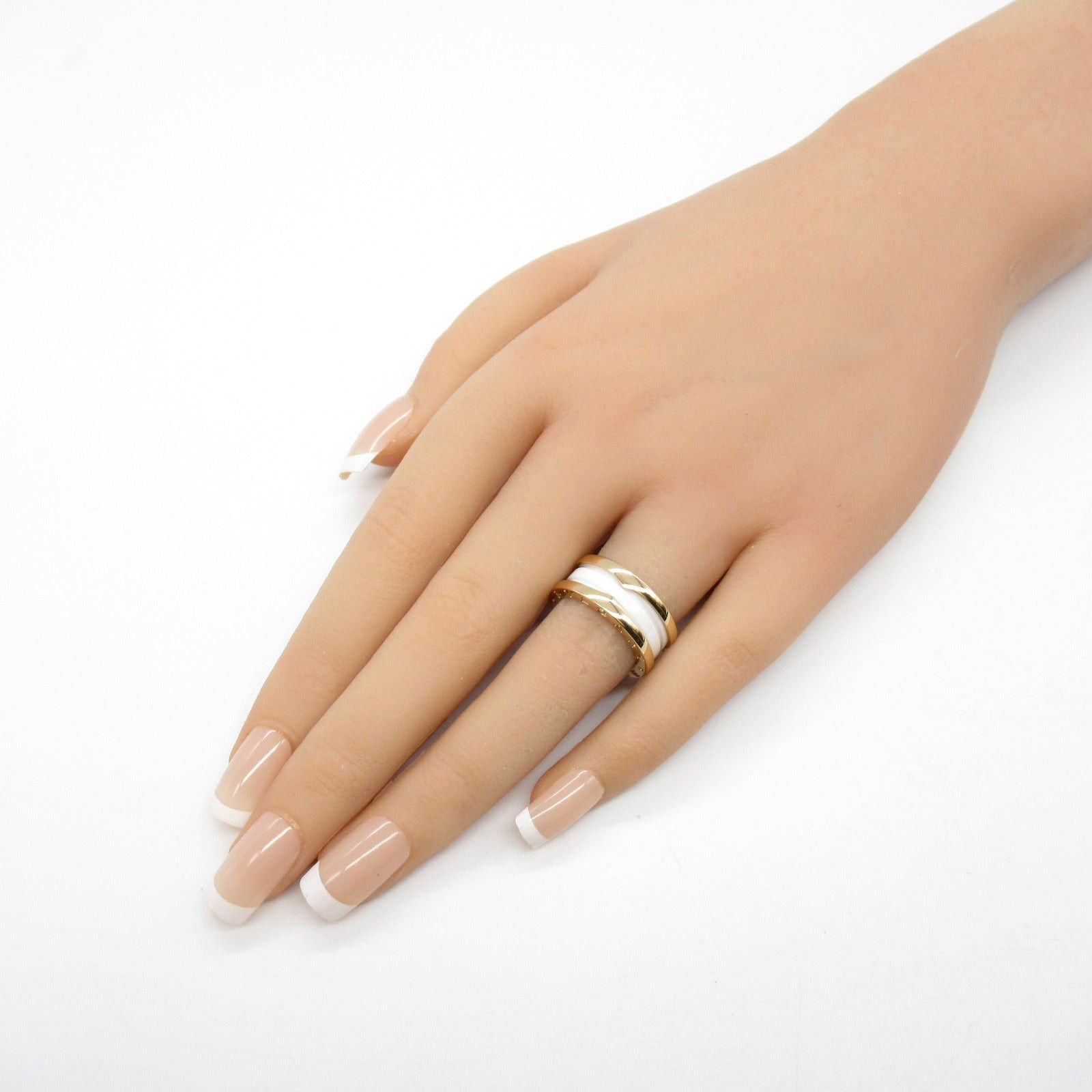 Bvlgari Bvlgari B Zero One Ring Ceramic K18Pg (Pink Gold) White Size ONE SIZE - 8 Thumbnail