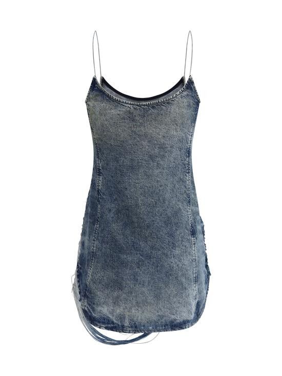 Diesel DIESEL Women Dresses A189640CMBP 01 BLUE Size S / US 4 / IT 40 - 2 Thumbnail