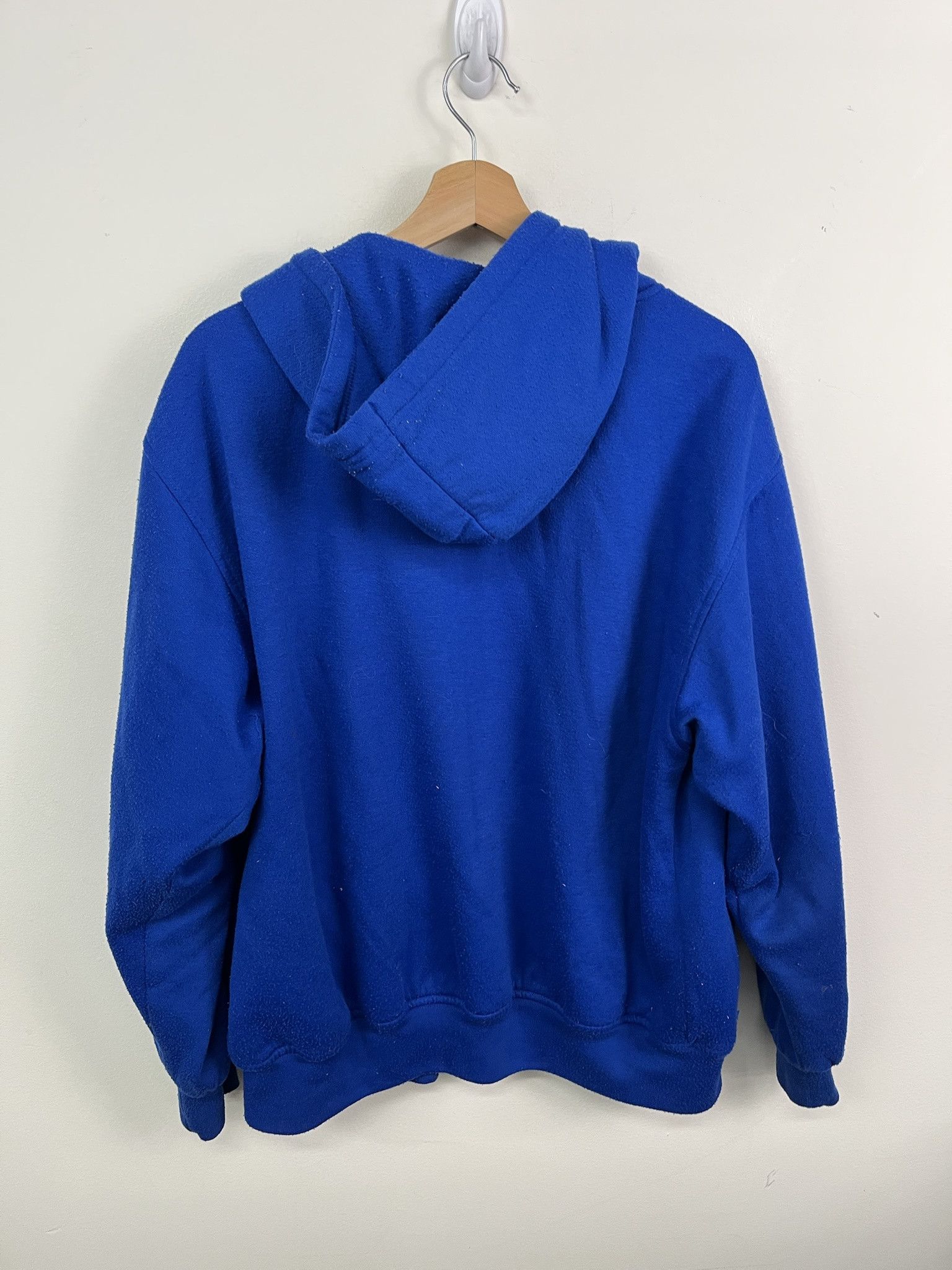 Vintage Vintage Blank Blue Thermal Lined Broken Zipper Hoodie Size M Size US M / EU 48-50 / 2 - 3 Thumbnail