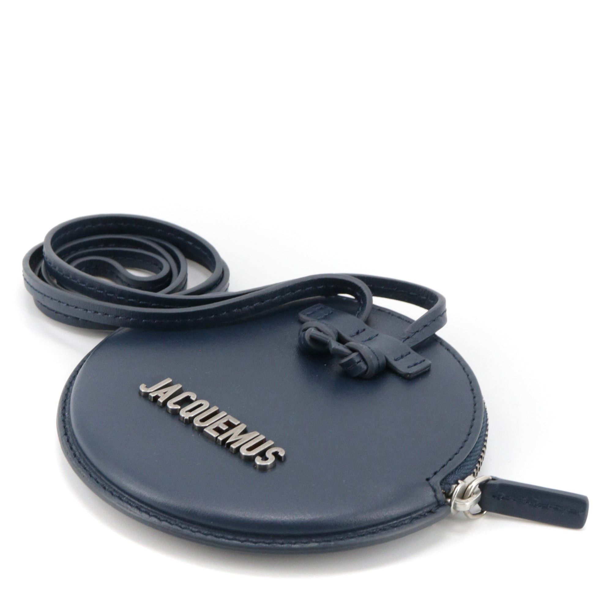 Jacquemus JACQUEMUS - Le Pitchou Jacquemus coin purse in smooth navy blue leather Size ONE SIZE - 3 Thumbnail