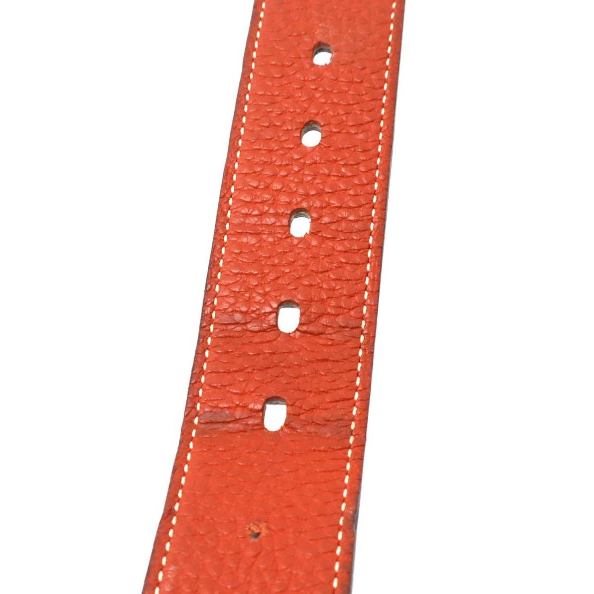 Hermes Hermes API3 Belt, Reversible, Taurillon Clemence, Veau Swift Leather, Terracotta, Reddish Brown, Dark Brown #95, □P Stamp Size ONE SIZE - 8 Thumbnail