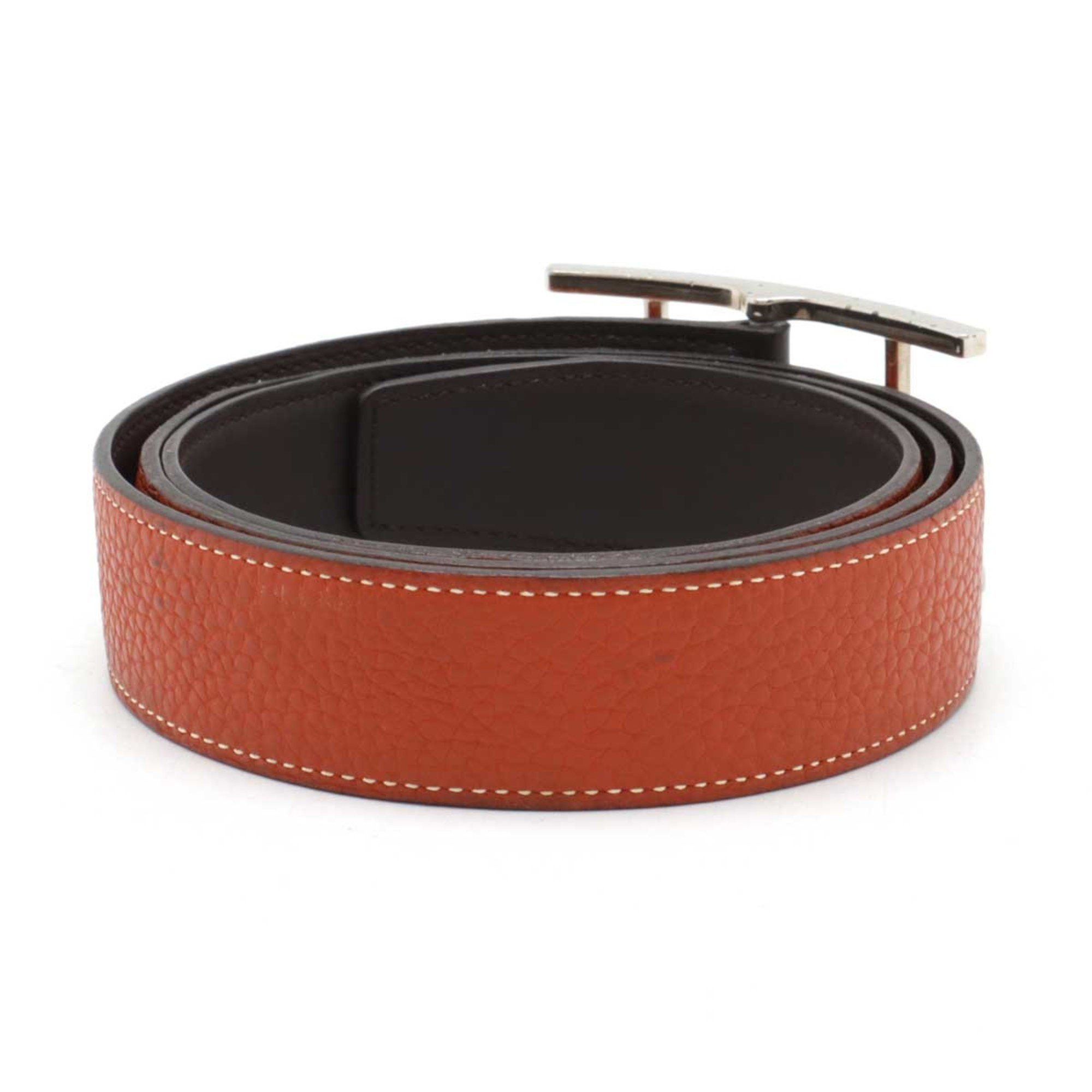 Hermes Hermes API3 Belt, Reversible, Taurillon Clemence, Veau Swift Leather, Terracotta, Reddish Brown, Dark Brown #95, □P Stamp Size ONE SIZE - 3 Thumbnail