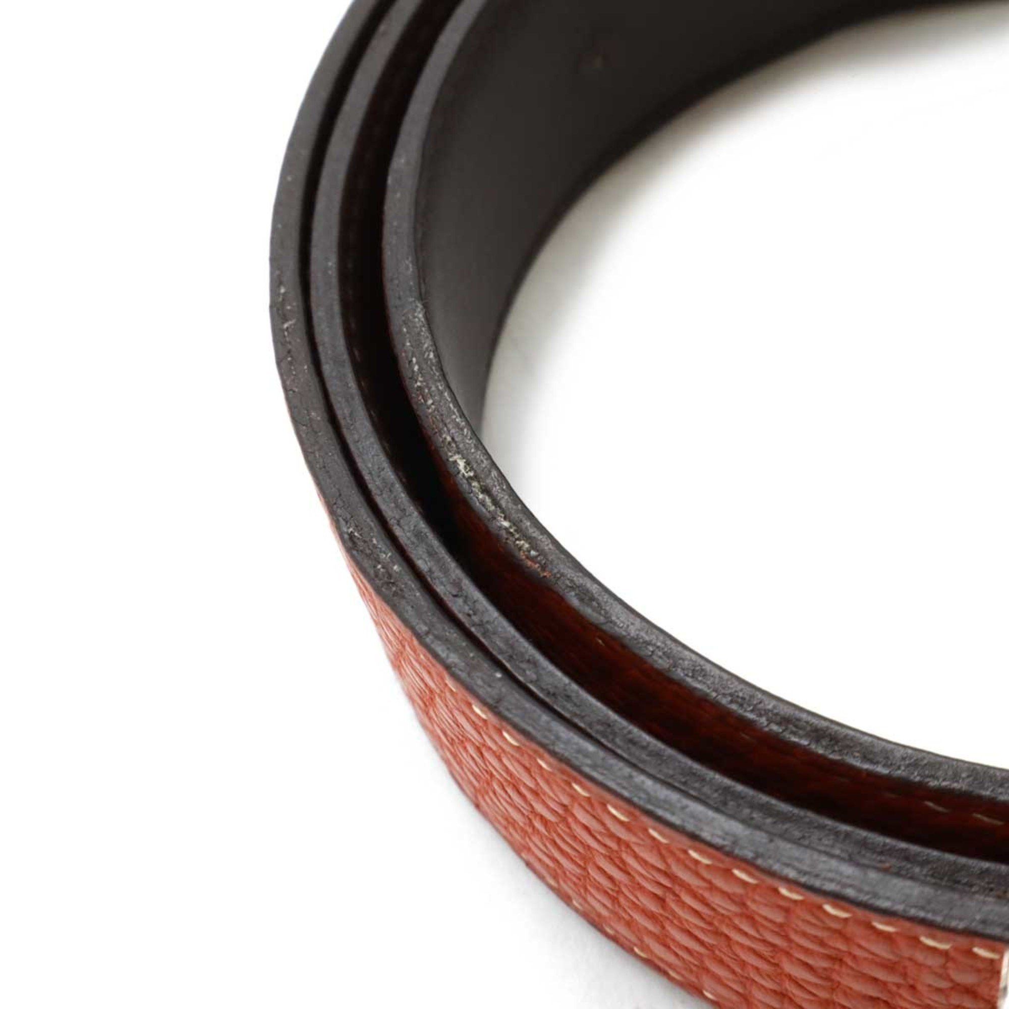 Hermes Hermes API3 Belt, Reversible, Taurillon Clemence, Veau Swift Leather, Terracotta, Reddish Brown, Dark Brown #95, □P Stamp Size ONE SIZE - 6 Thumbnail