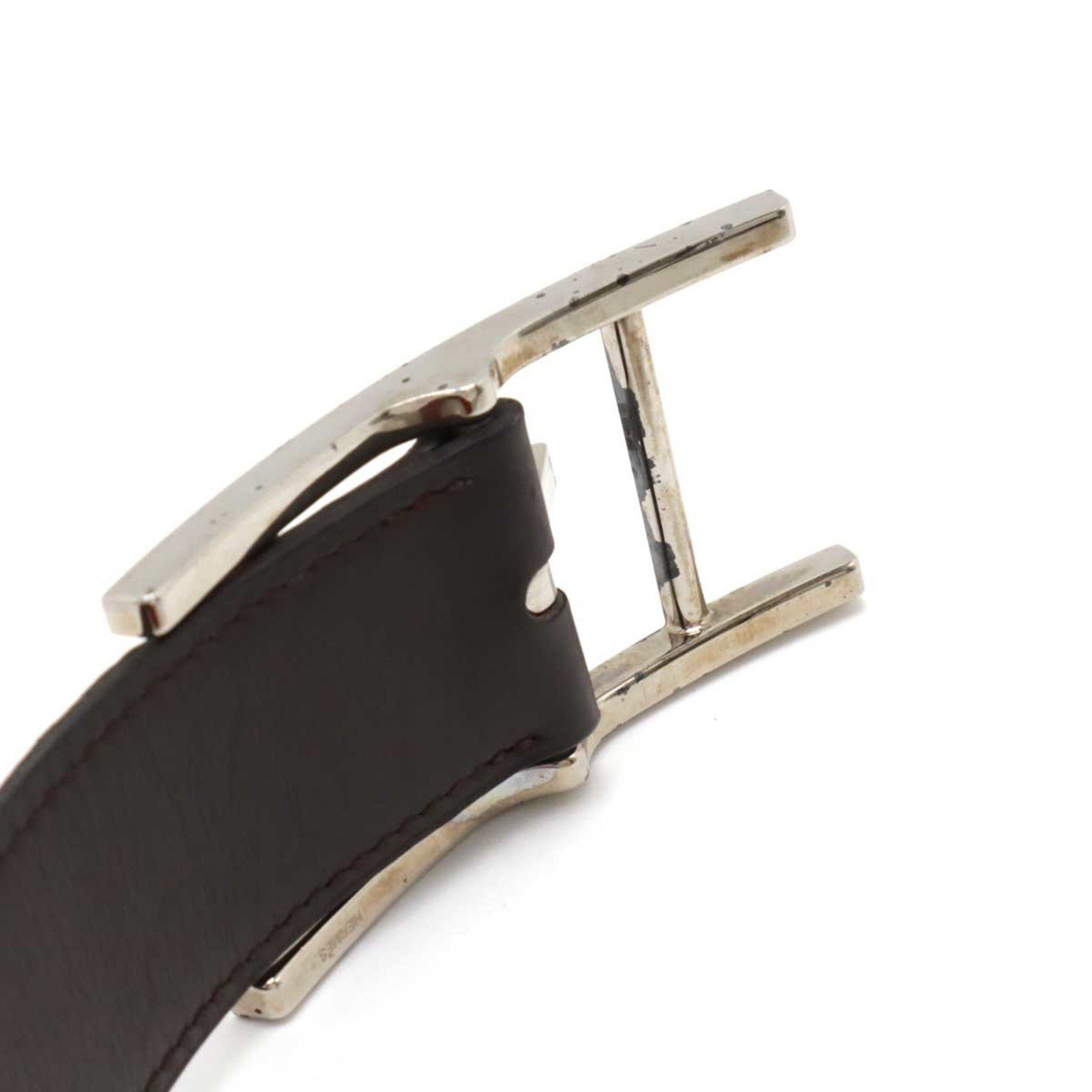 Hermes Hermes API3 Belt, Reversible, Taurillon Clemence, Veau Swift Leather, Terracotta, Reddish Brown, Dark Brown #95, □P Stamp Size ONE SIZE - 5 Thumbnail