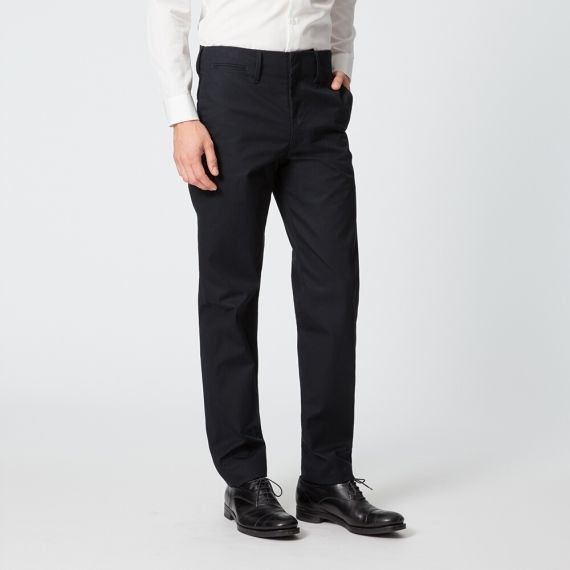 Lemaire × Uniqlo Navy Flat Front Pants Size US 31 - 1 Thumbnail