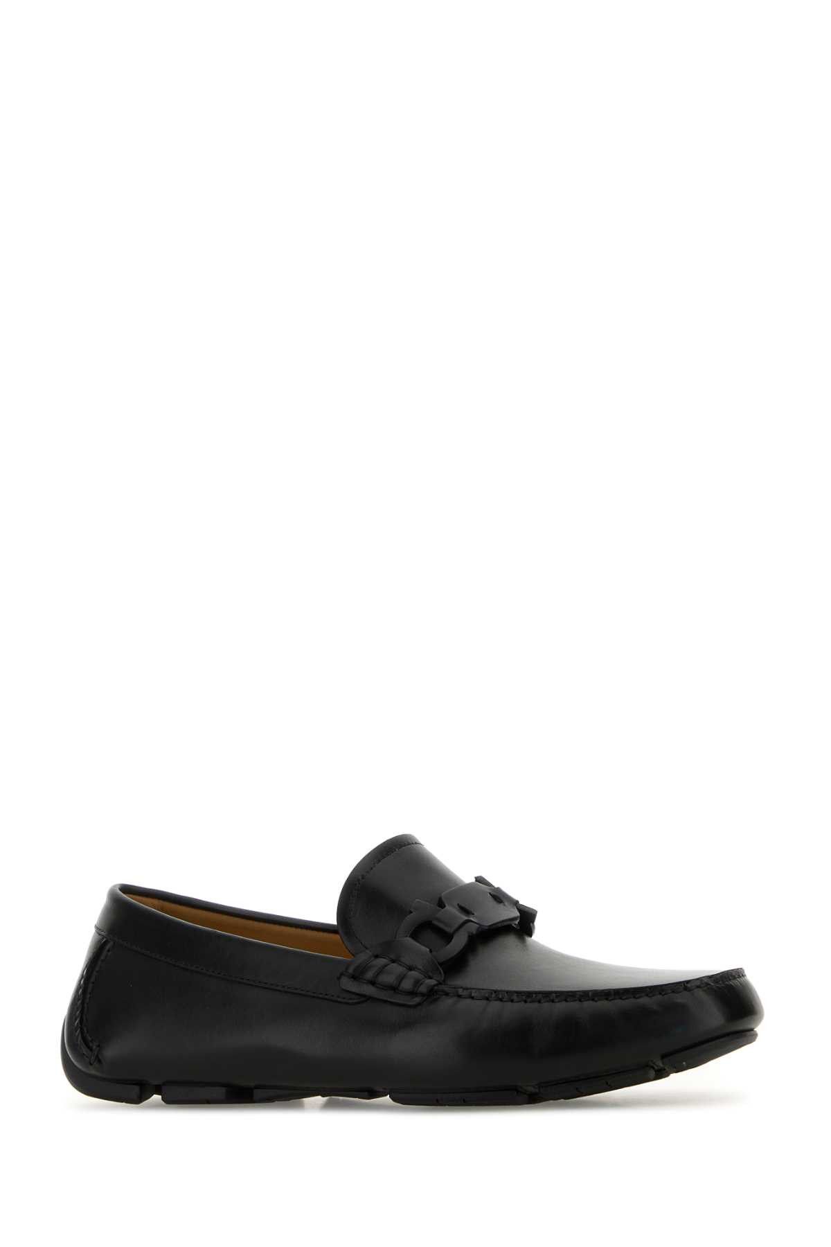 Salvatore Ferragamo Black Leather Byte Loafers Size US 7 / EU 40 - 2 Thumbnail