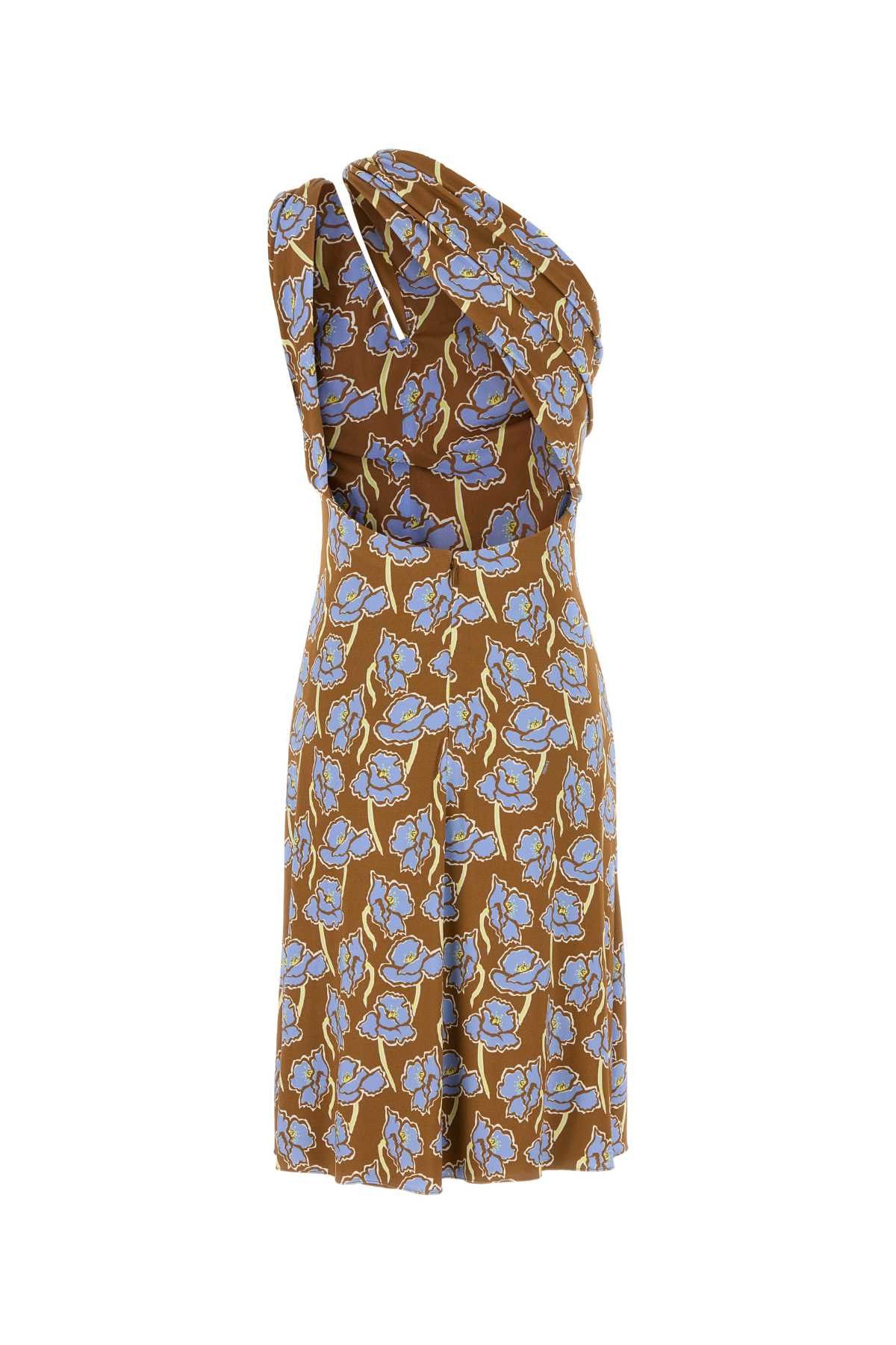Versace Printed Stretch Crepe One-Shoulder Dress Size M / US 6-8 / IT 42-44 - 2 Thumbnail