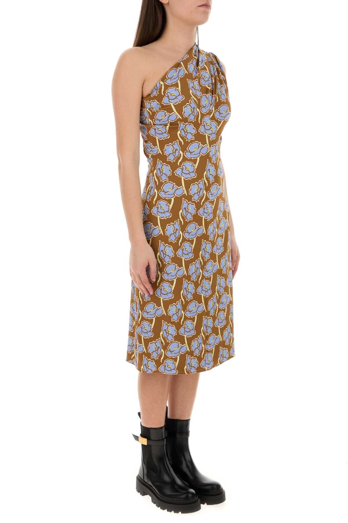 Versace Printed Stretch Crepe One-Shoulder Dress Size M / US 6-8 / IT 42-44 - 3 Thumbnail