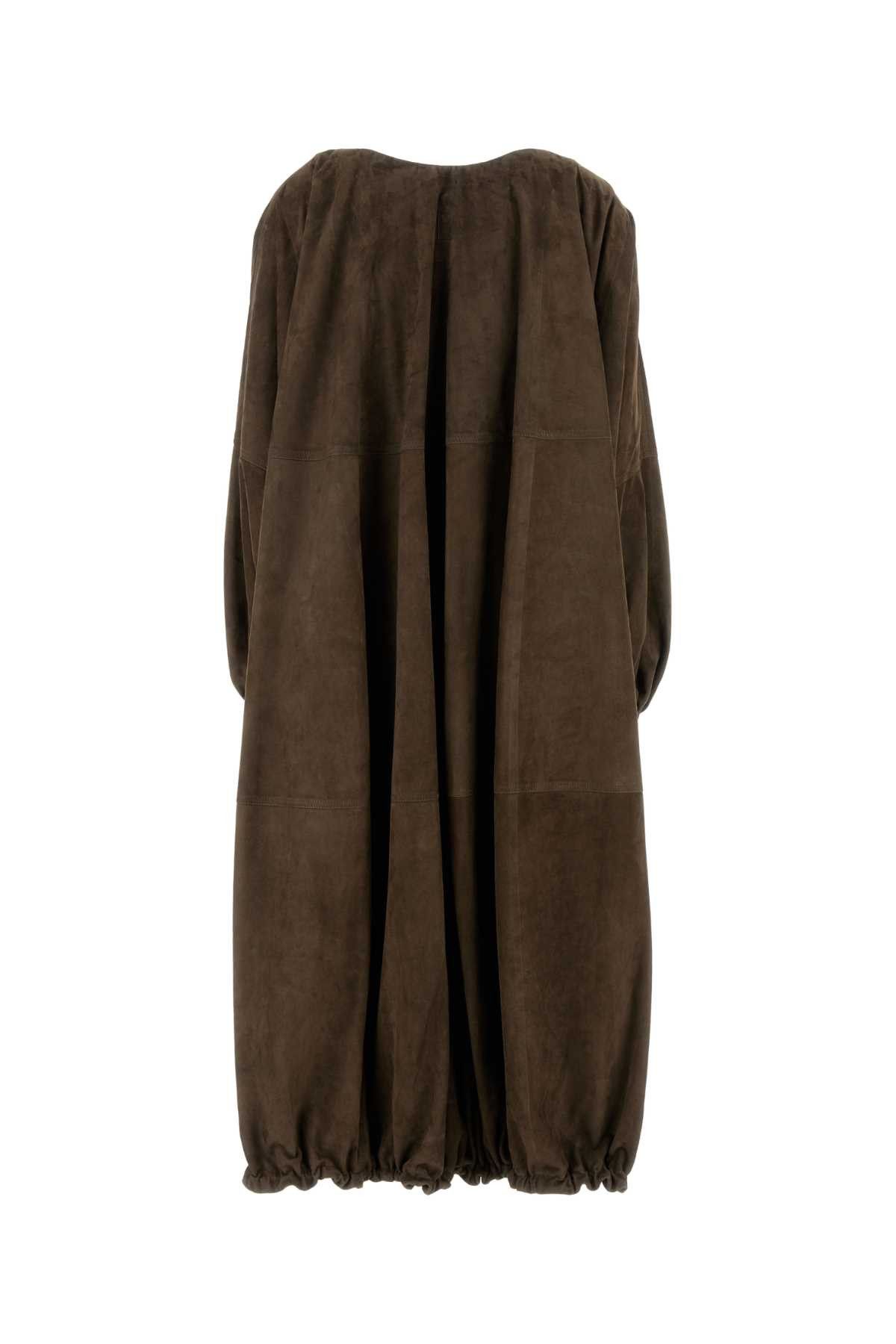 Salvatore Ferragamo Brown Suede Overcoat Size XS / US 0-2 / IT 36-38 - 2 Thumbnail