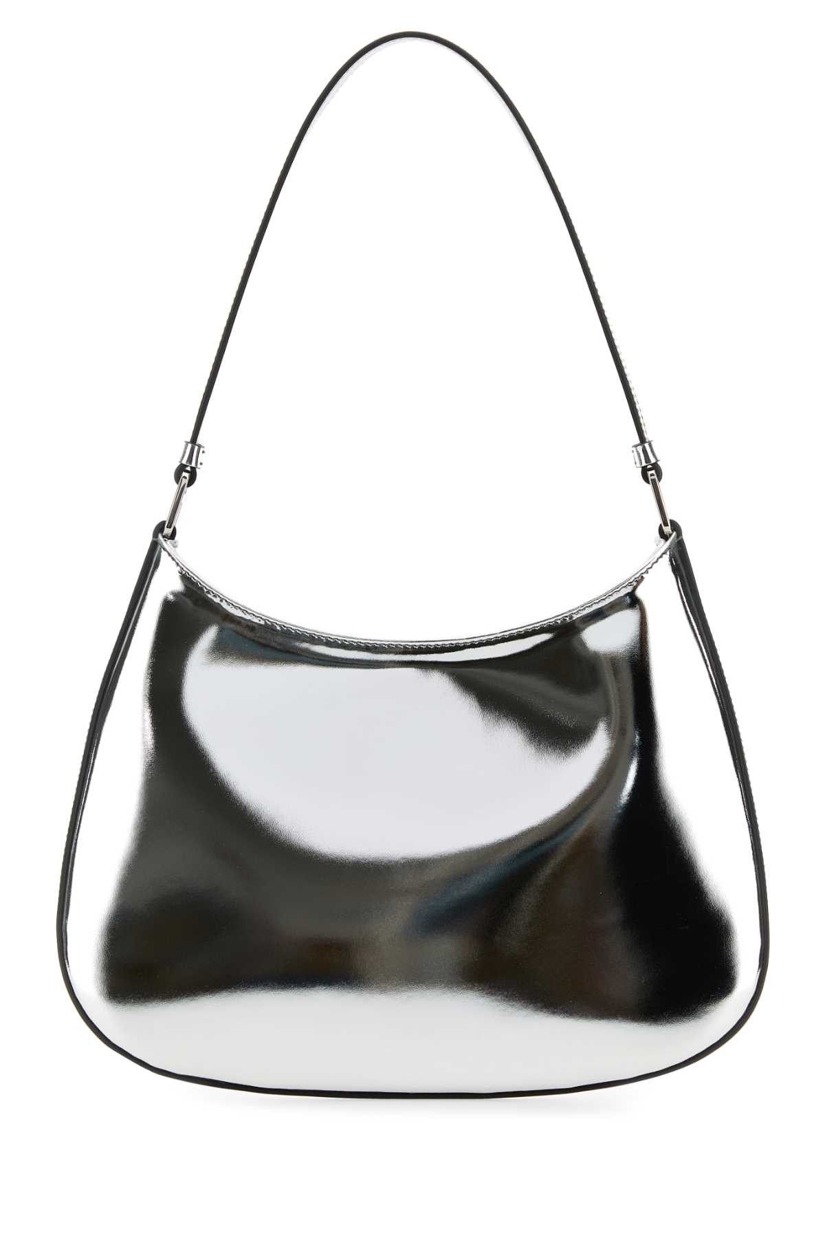 Prada Silver Leather Cleo Shoulder Bag Size ONE SIZE - 3 Thumbnail