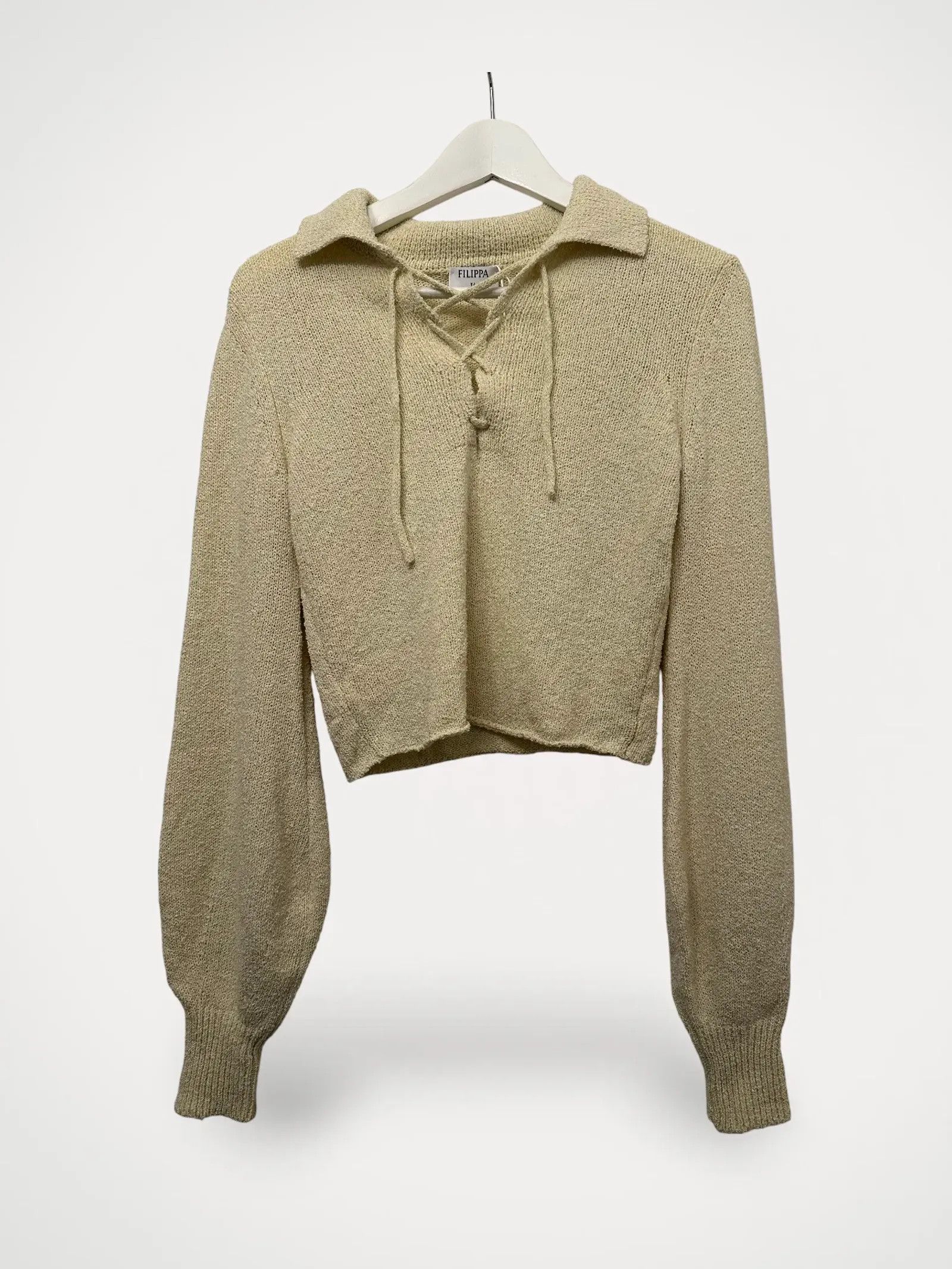 Filippa K Filippa K Cropped Polo Sweater Sweater Size S / US 4 / IT 40 - 2 Thumbnail