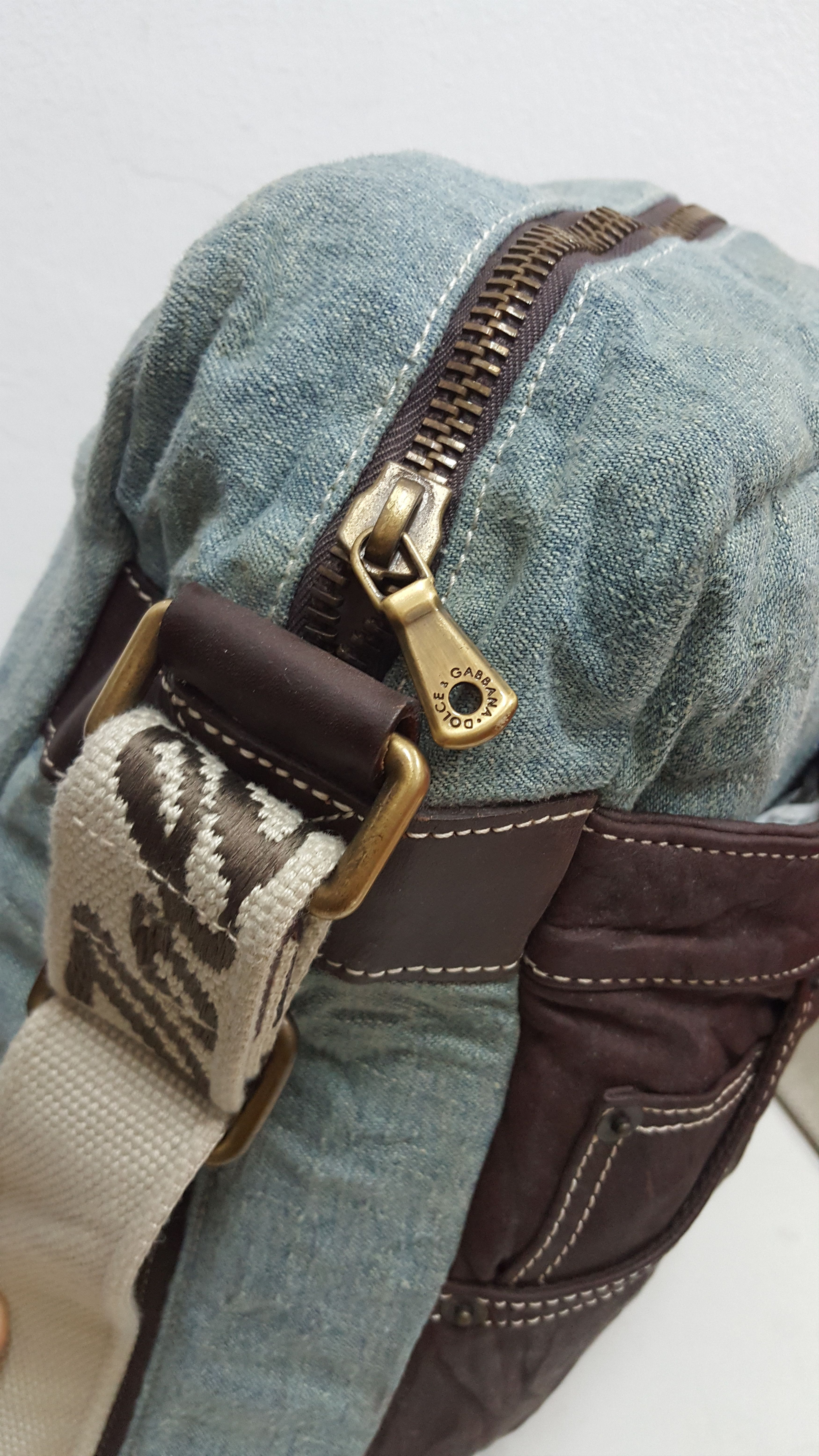 Dolce & Gabbana Denim & Leather Messenger Bag Size ONE SIZE - 5 Thumbnail
