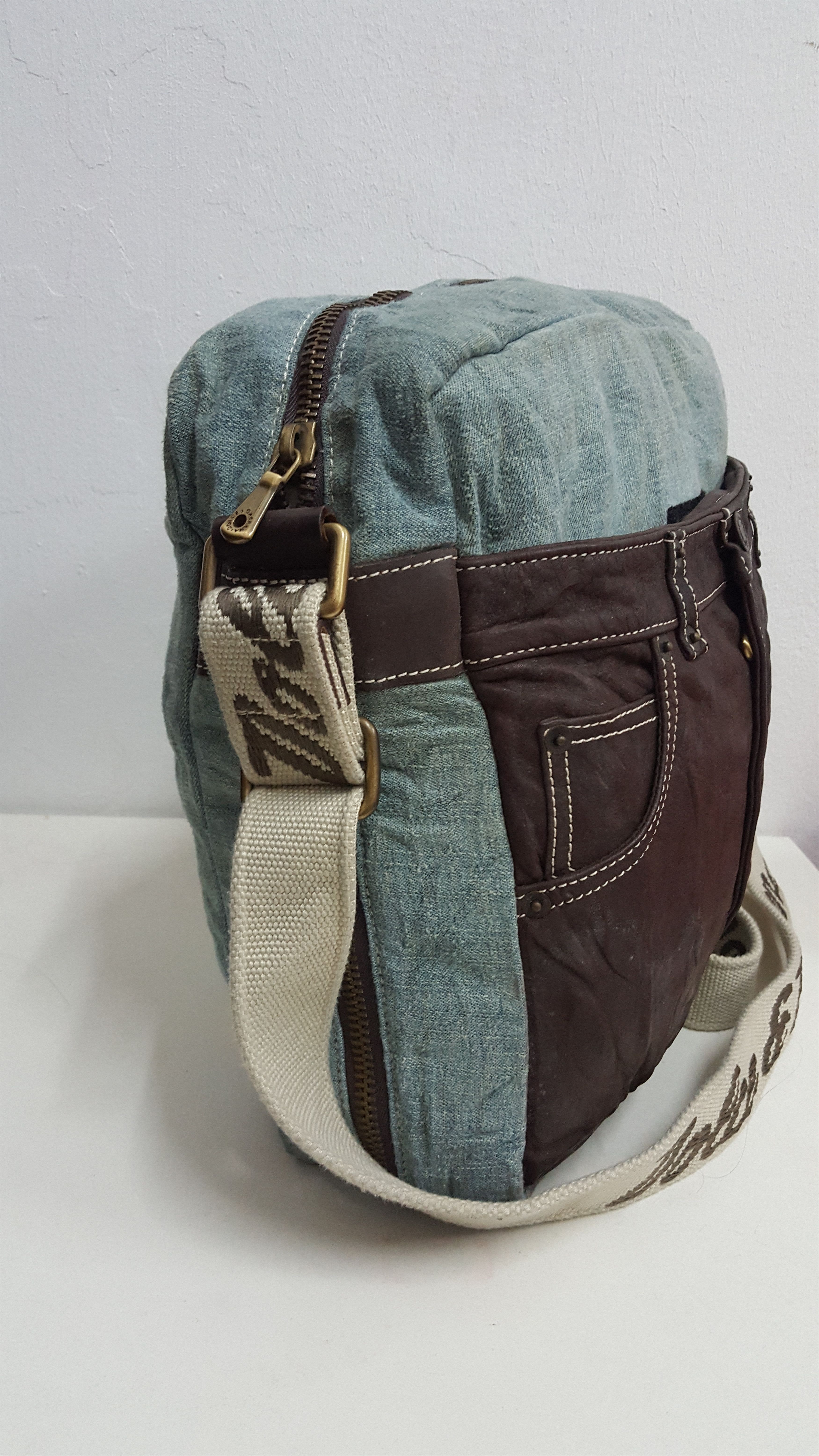 Dolce & Gabbana Denim & Leather Messenger Bag Size ONE SIZE - 4 Thumbnail