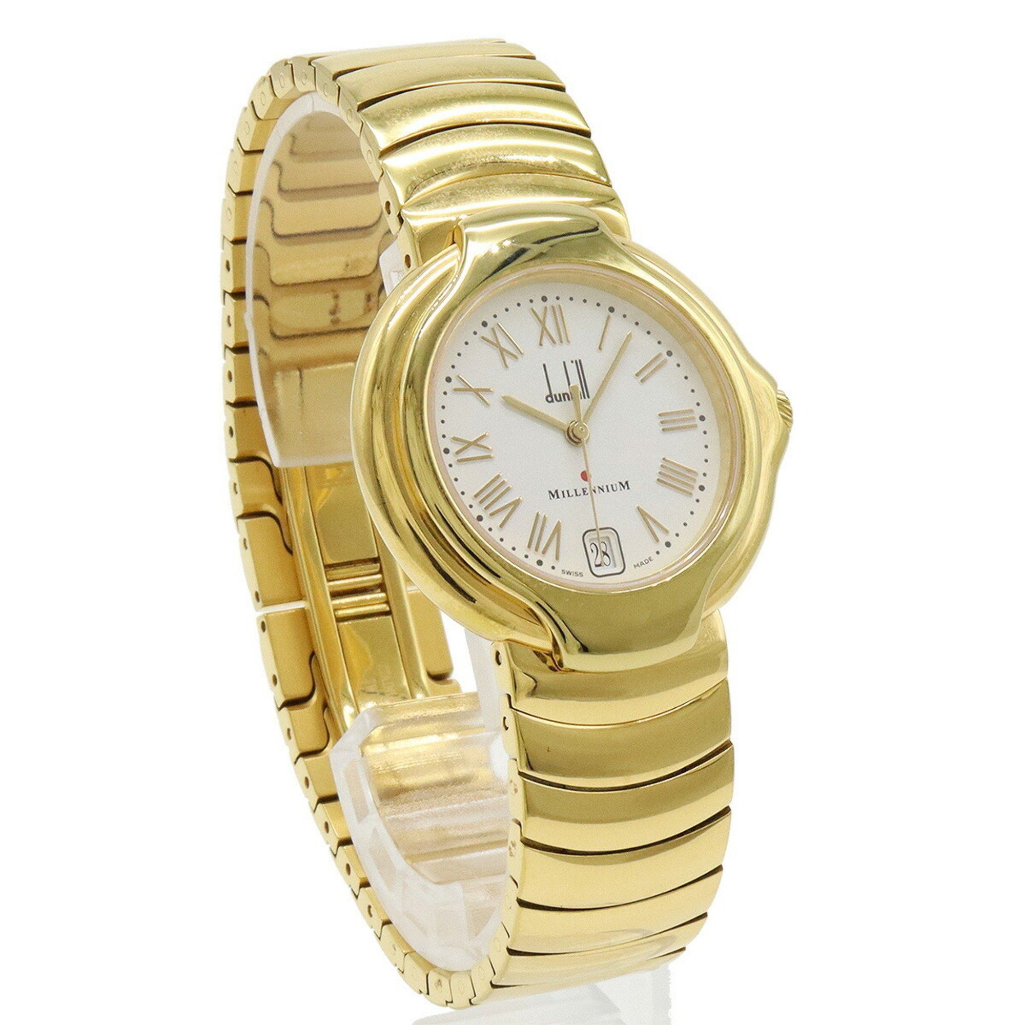 Alfred Dunhill dunhill millennium white dial GP men's quartz watch 8001 Size ONE SIZE - 4 Thumbnail