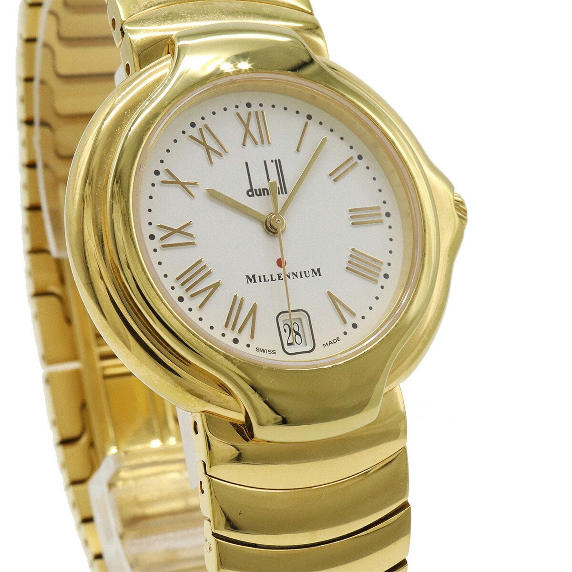 Alfred Dunhill dunhill millennium white dial GP men's quartz watch 8001 Size ONE SIZE - 6 Thumbnail