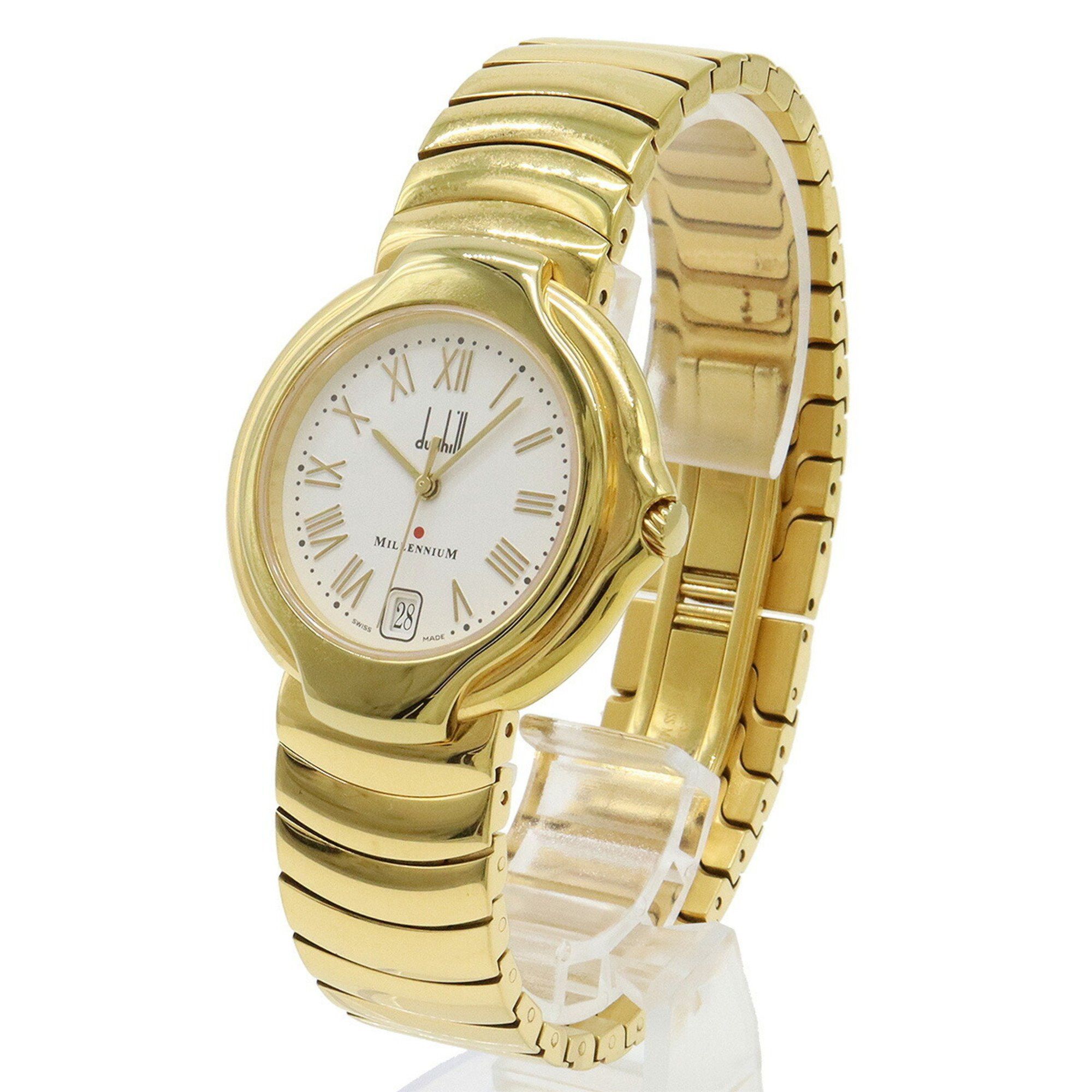 Alfred Dunhill dunhill millennium white dial GP men's quartz watch 8001 Size ONE SIZE - 3 Thumbnail