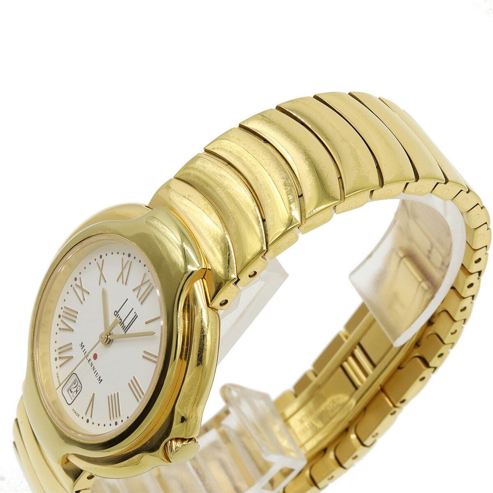 Alfred Dunhill dunhill millennium white dial GP men's quartz watch 8001 Size ONE SIZE - 7 Thumbnail