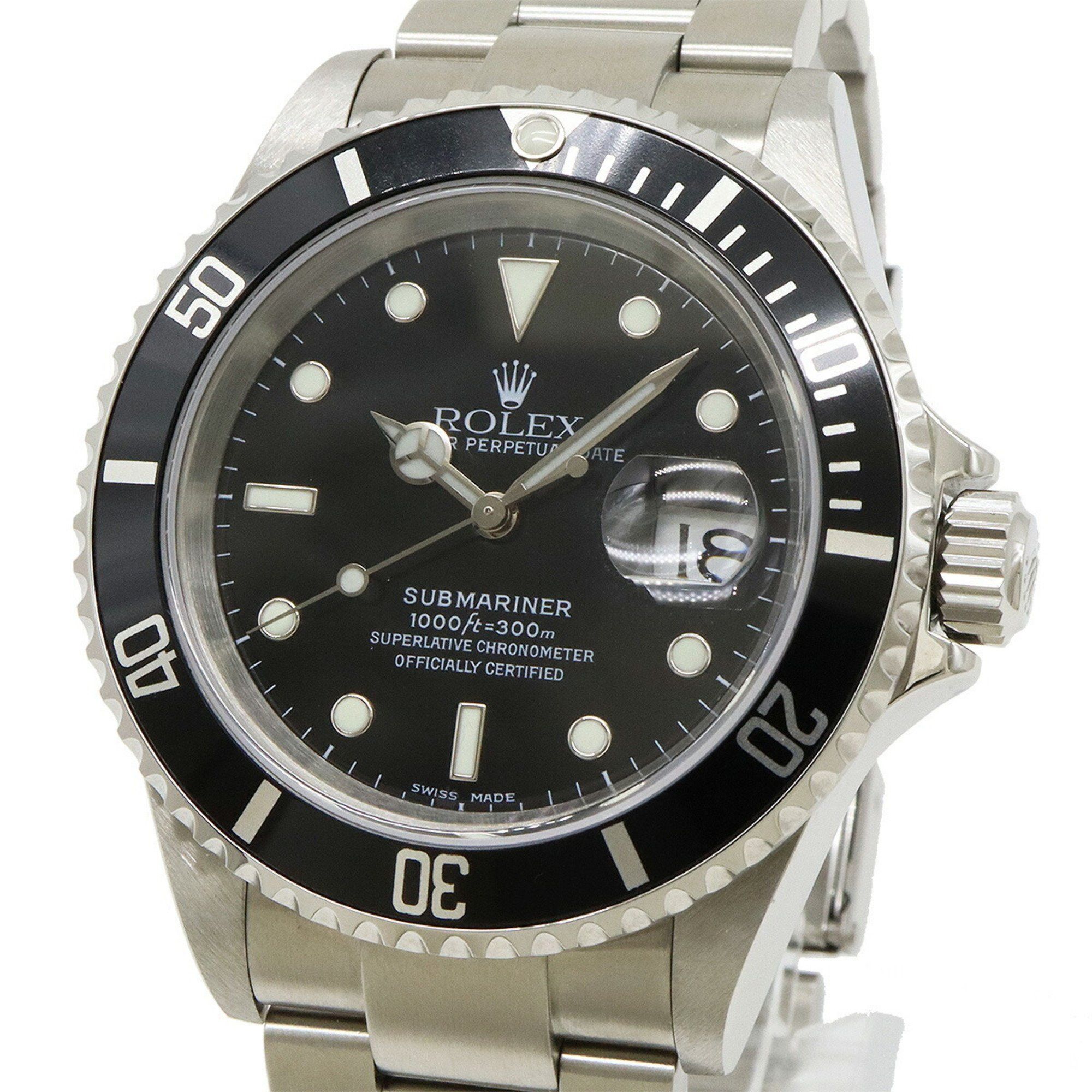 Rolex Rolex Submariner Date Black Dial SS Y-Serial Men's AT Automatic Watch 16610 Size ONE SIZE - 5 Thumbnail