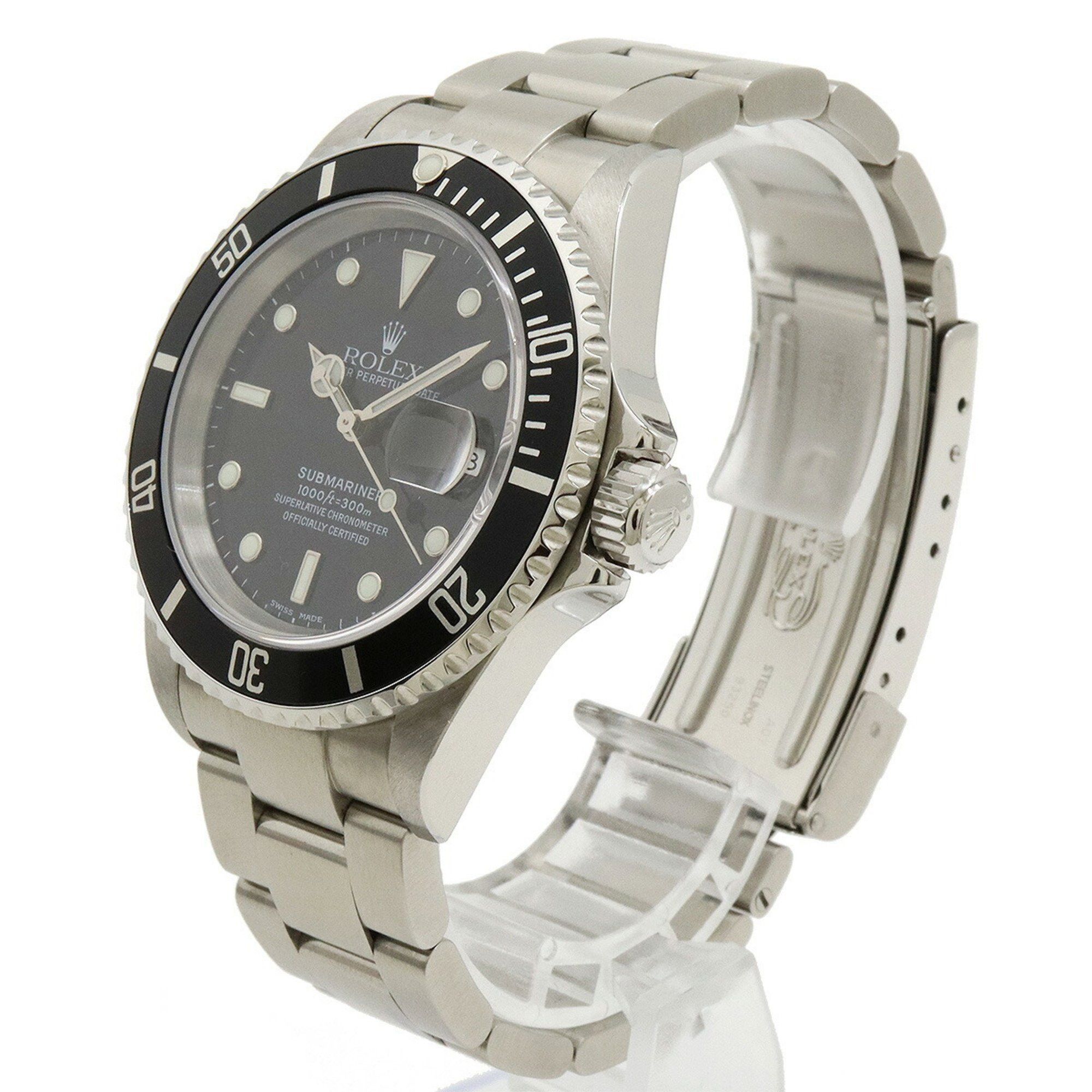 Rolex Rolex Submariner Date Black Dial SS Y-Serial Men's AT Automatic Watch 16610 Size ONE SIZE - 3 Thumbnail