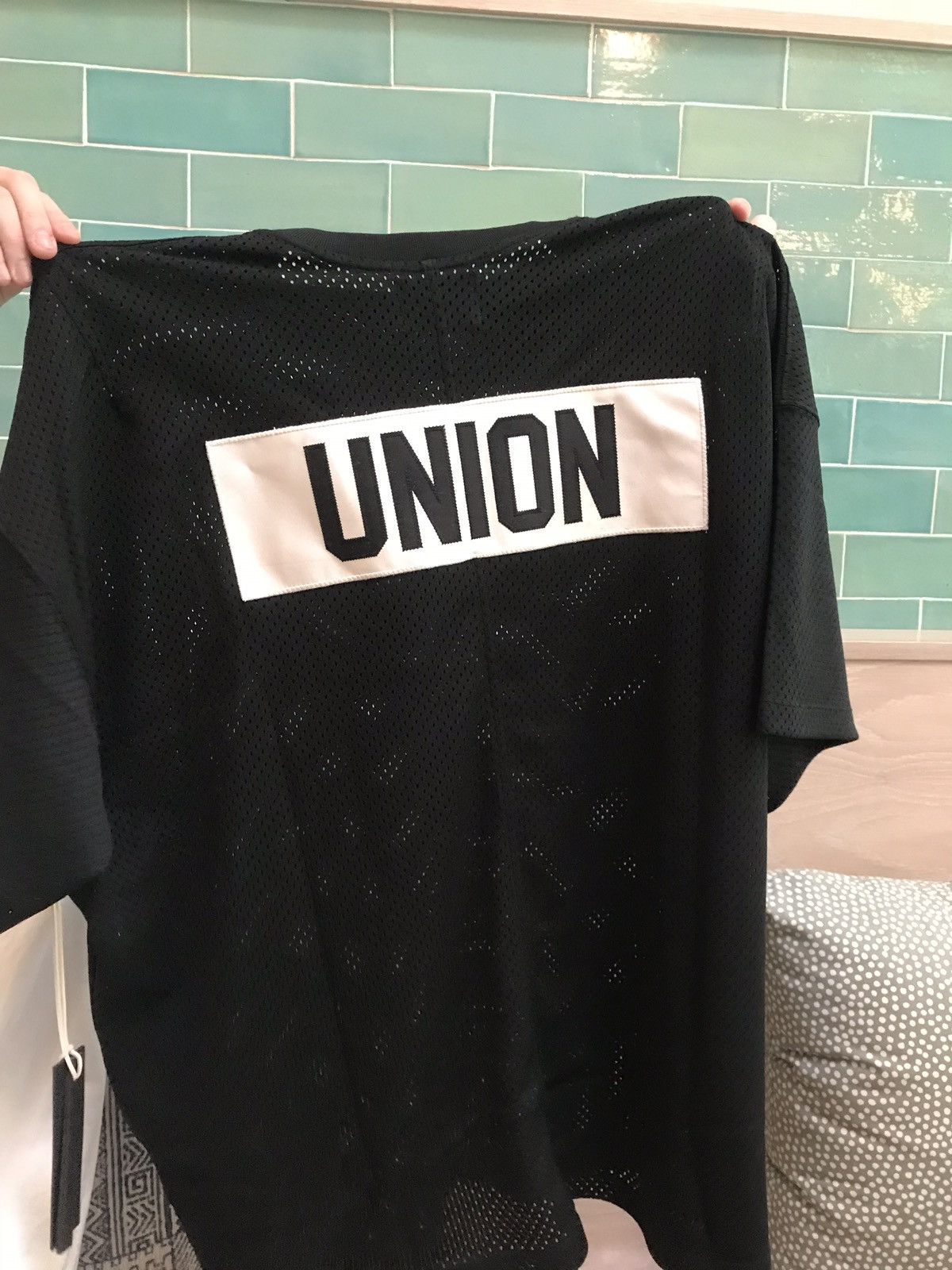 Union BRAND NEW Fear Of God X Union mesh Tee | Grailed