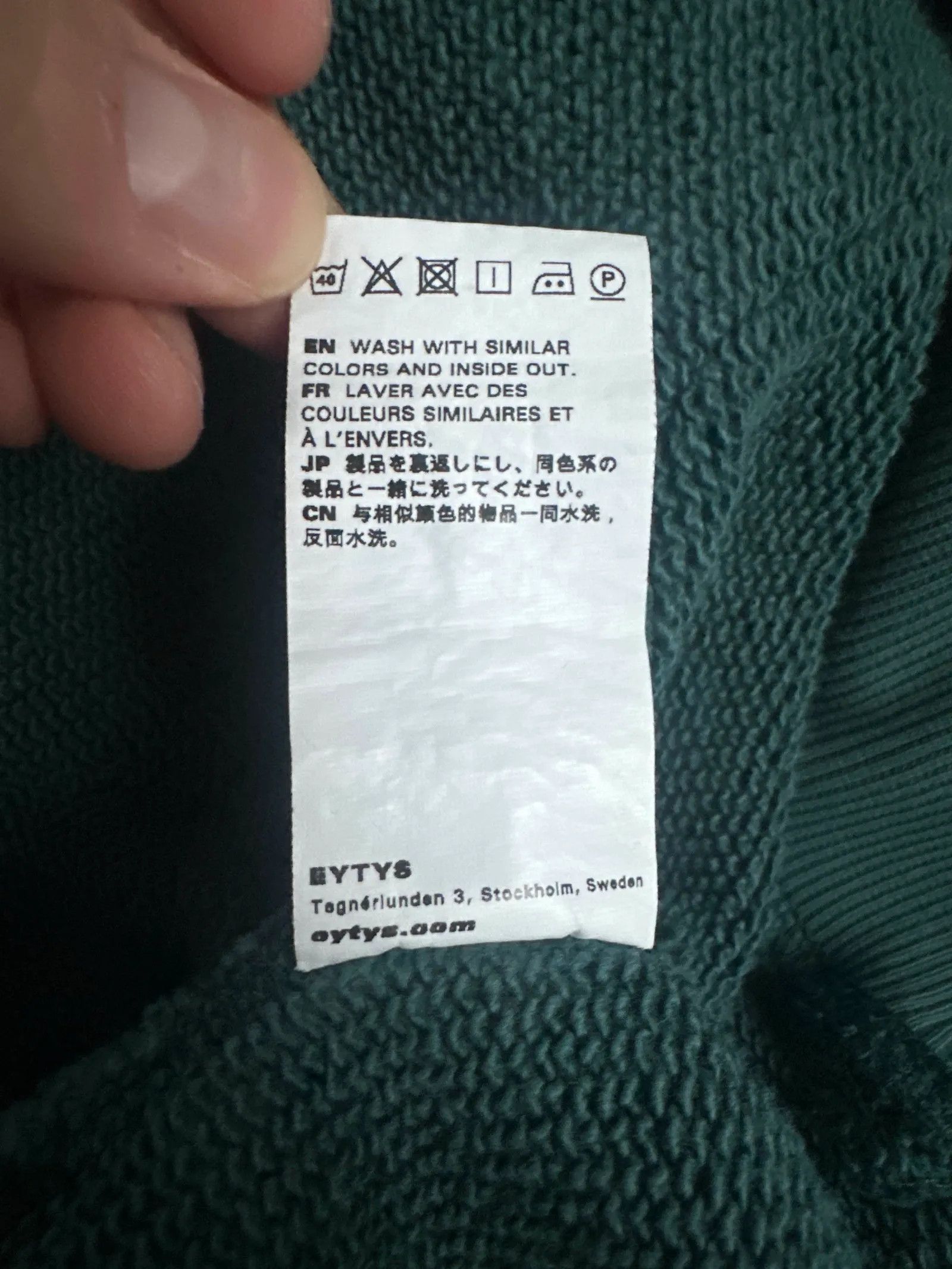 Eytys Eytys Lewis Teal Spray Hoodie Size US M / EU 48-50 / 2 - 4 Thumbnail