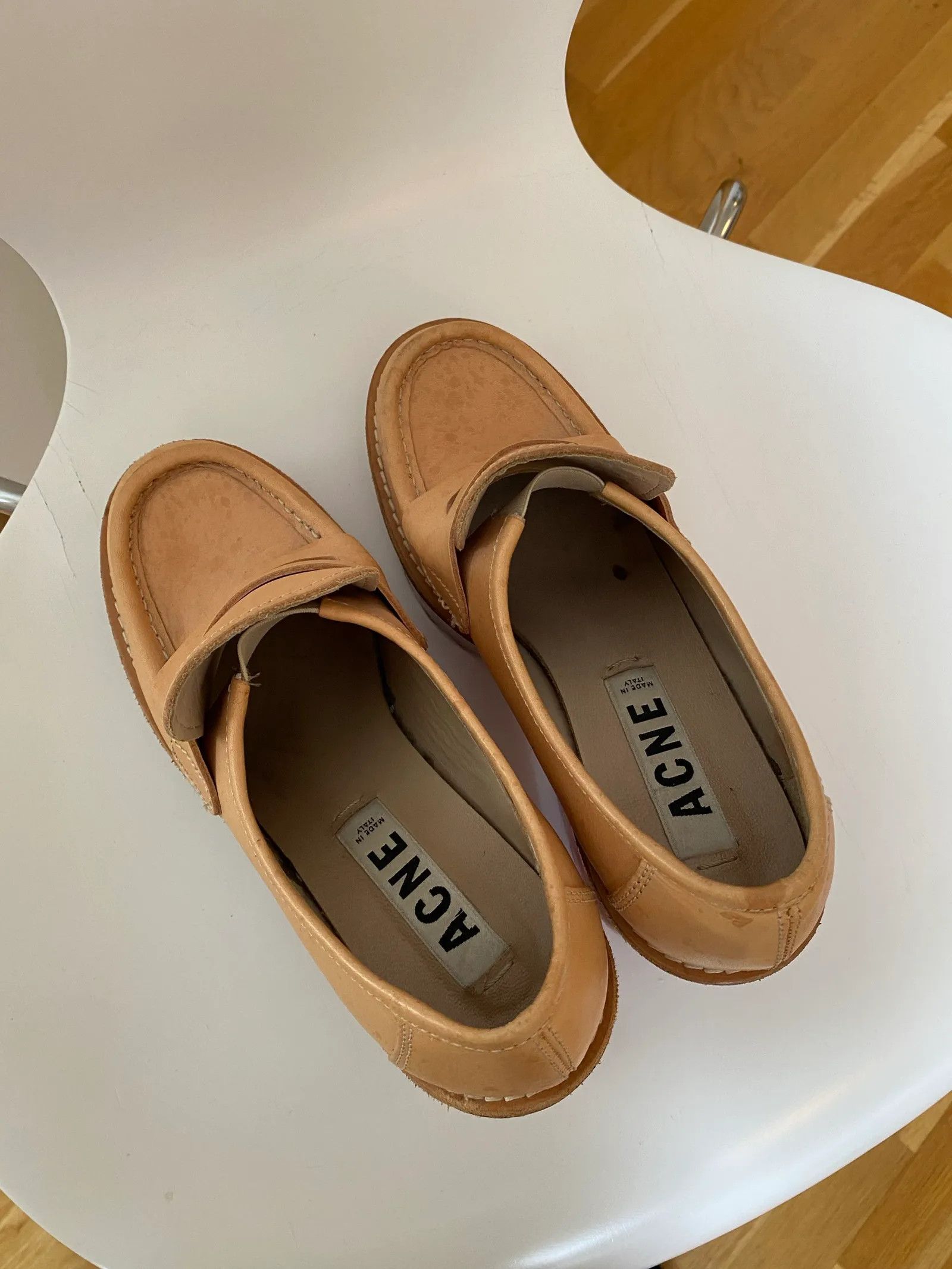 Acne Studios Acne Studios Pink Taurus loafers Loafers Size US 7 / IT 37 - 2 Thumbnail