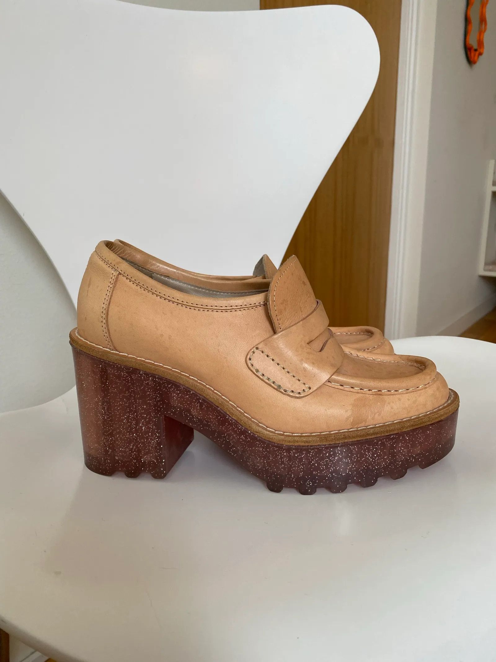 Acne Studios Acne Studios Pink Taurus loafers Loafers Size US 7 / IT 37 - 4 Thumbnail