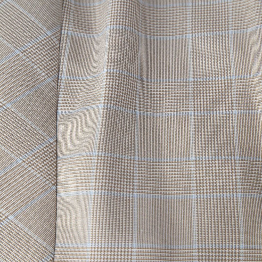 Maje Beige Checked Tie Waist Trousers Size 25" / US 0 / IT 36 - 3 Thumbnail