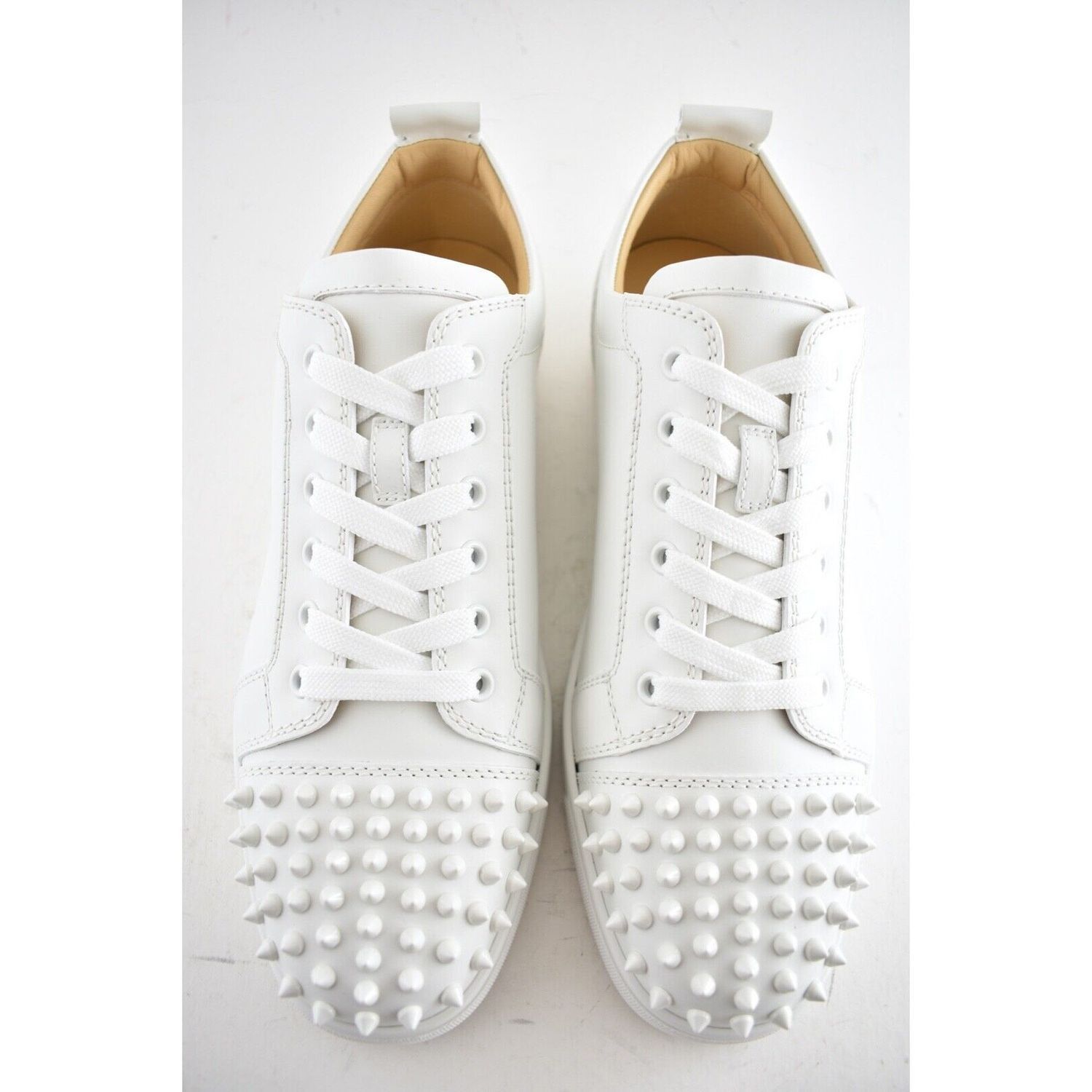 Christian Louboutin Louis Junior Spikes Sneakers White Size US 14 / EU 47 - 3 Thumbnail