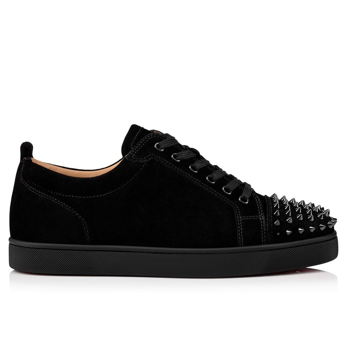 Christian Louboutin Louis Junior Spikes Sneakers Suede Black Size US 15 / EU 48 - 2 Thumbnail