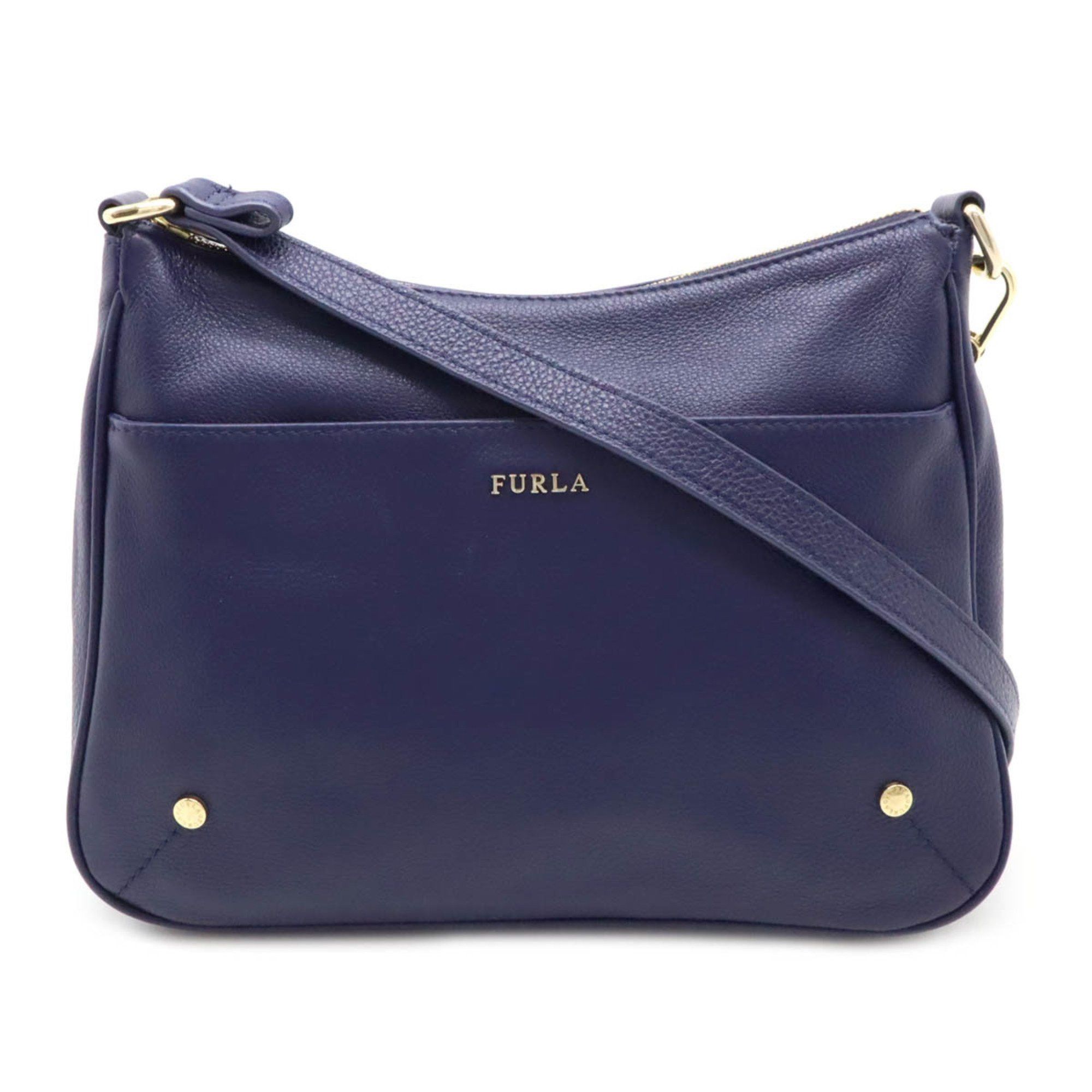 Furla FURLA Shoulder bag Leather Navy Size ONE SIZE - 2 Thumbnail